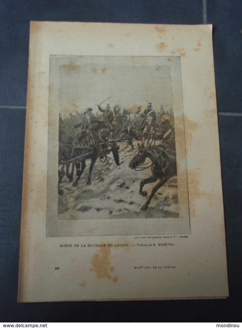 Scène De La Bataille De Loigny  Extrait De L'Histoire Populaire De La Guerre 1870/71. Tableau De R. KNOETEL - Autres & Non Classés