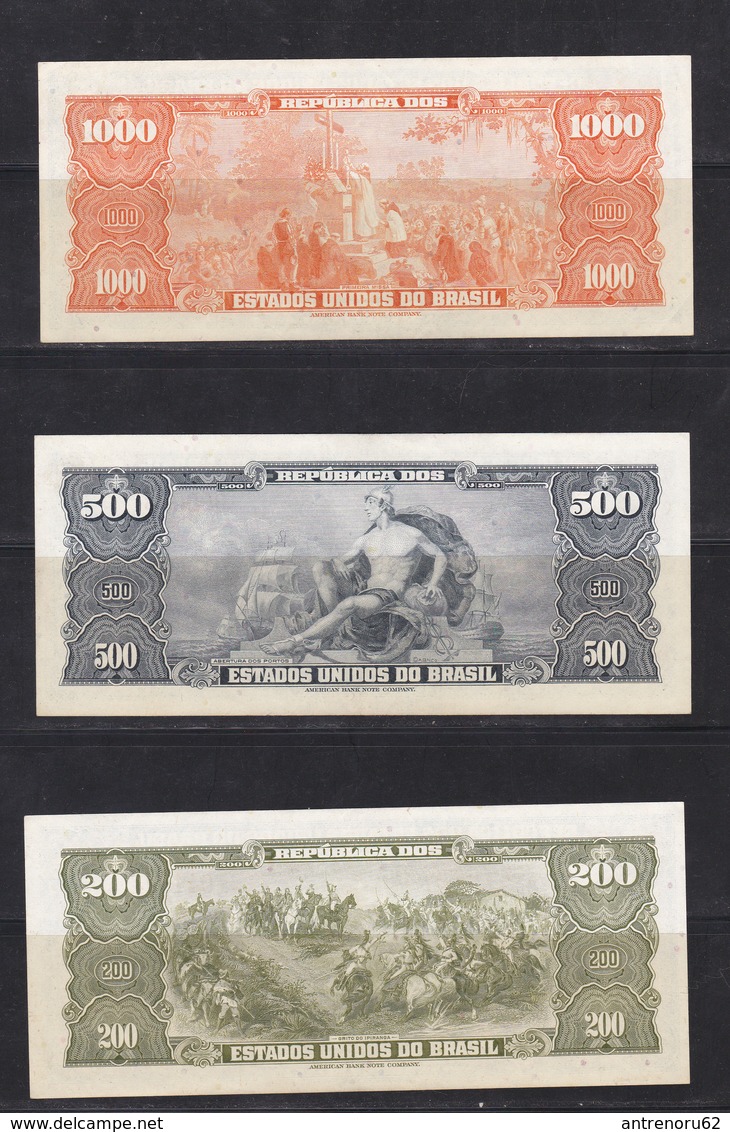 BRAZIL-CRUZEIROS-1000-500-200-IN -VG-CONDITIONS-SEE-SCAN - Brésil