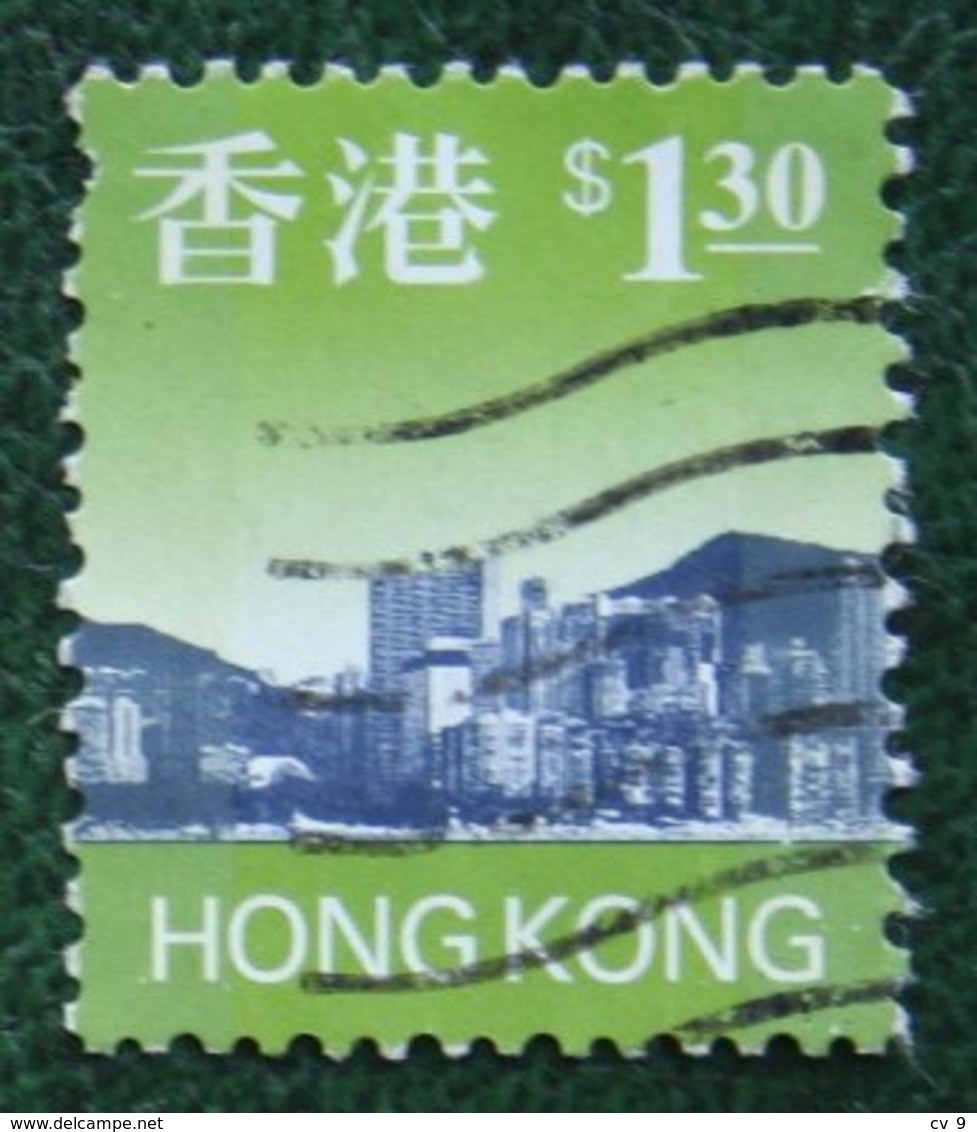 $1.30 Skyline - Violet And Green 1997 Mi 794 YT 823 Used Gebruikt Oblitere HONG KONG - Gebruikt