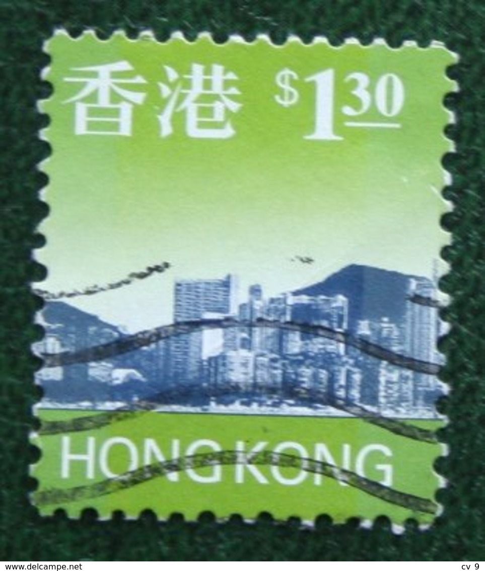 $1.30 Skyline - Violet And Green 1997 Mi 794 YT 823 Used Gebruikt Oblitere HONG KONG - Gebraucht