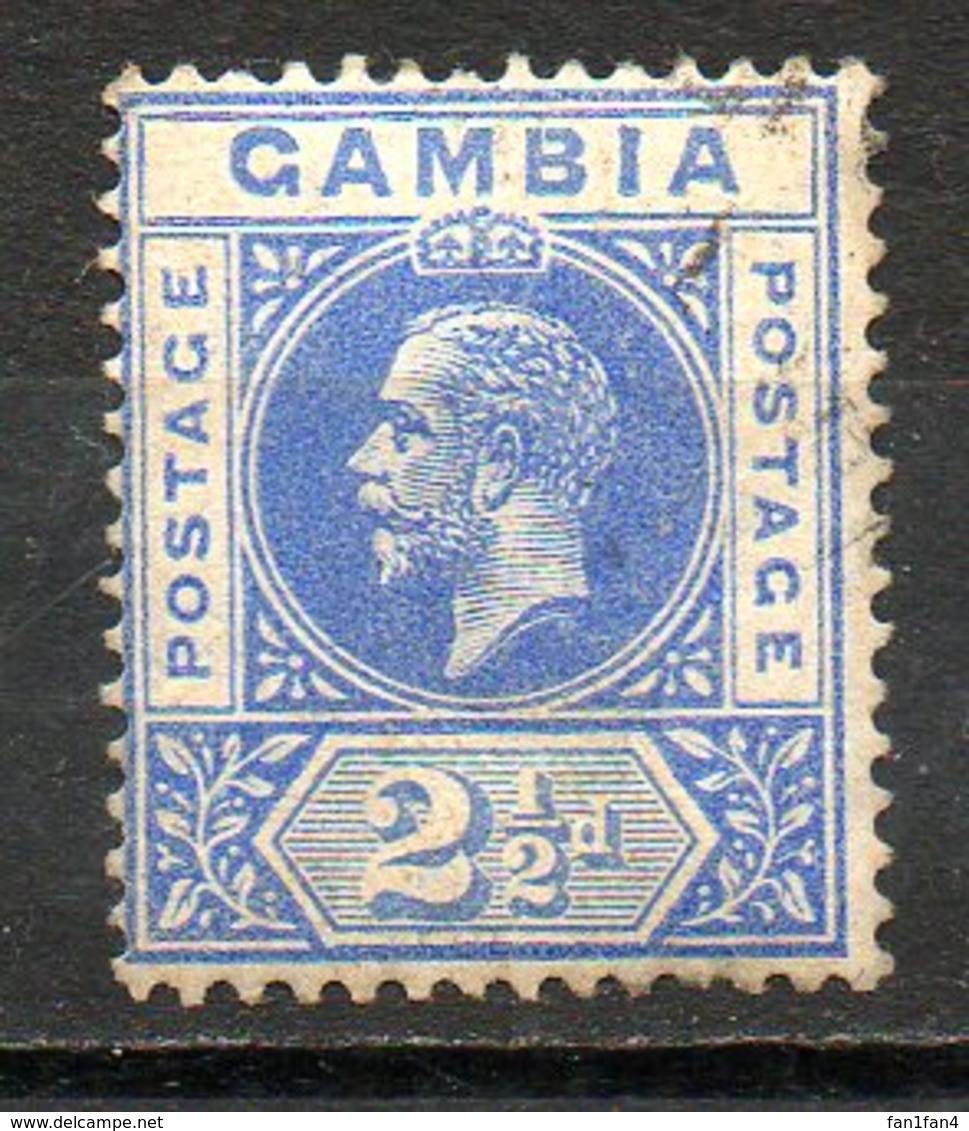 GAMBIE - (Colonie Britannique) - 1912-22 - N° 70 - 2 1/2 P. Outremer - (George V) - Gambia (...-1964)