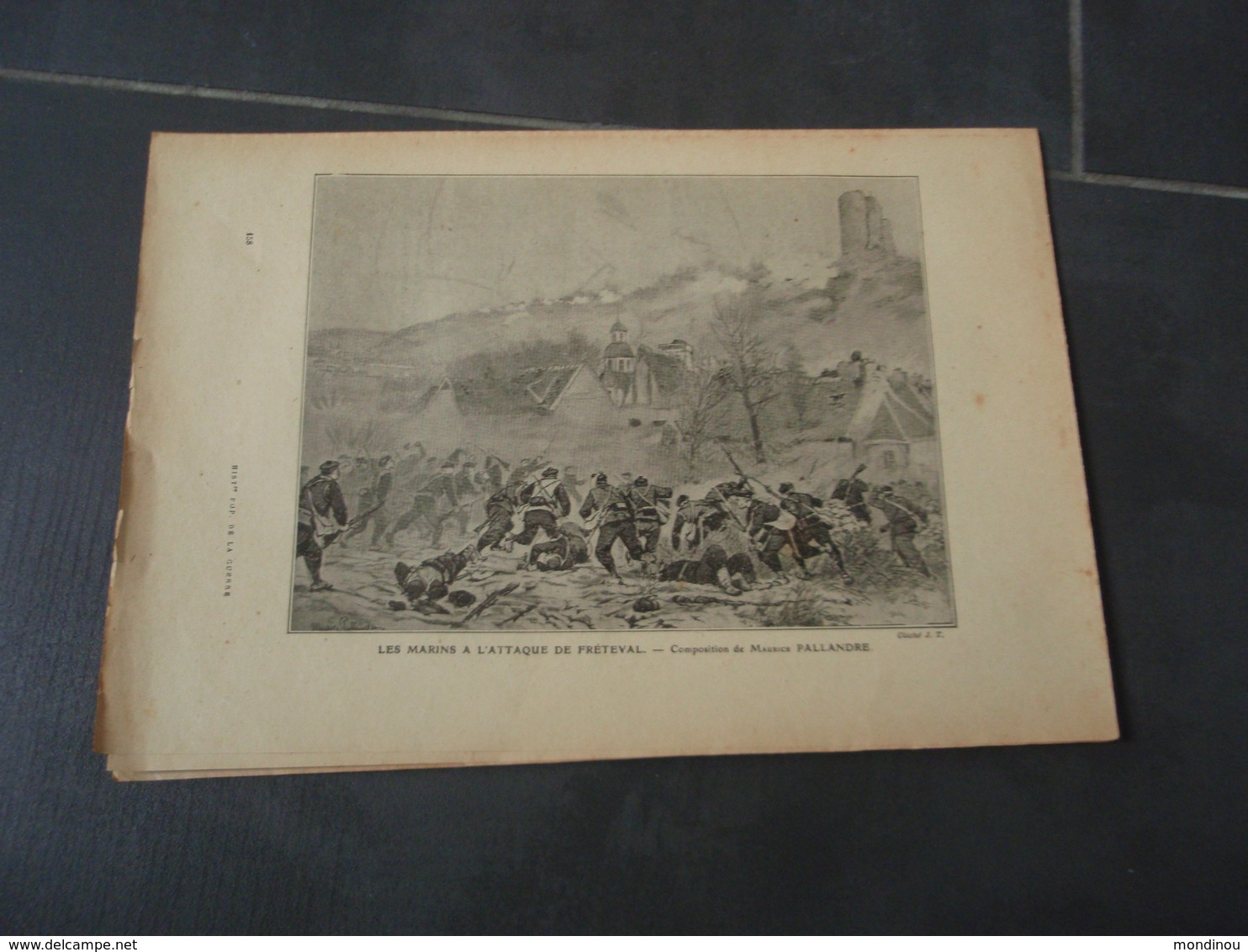 Les Marins à L'attaque De Fréteval  Extrait De L'Histoire Populaire De La Guerre 1870/71. Tableau De Maurice PALLANDRE - Autres & Non Classés