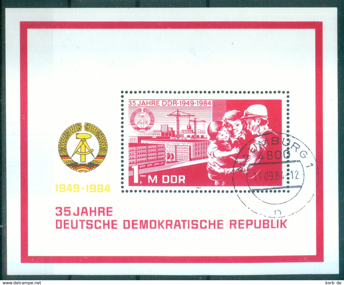 DDR 1984 / MiNr.   Block 78    O / Used   (s363) - Sonstige & Ohne Zuordnung