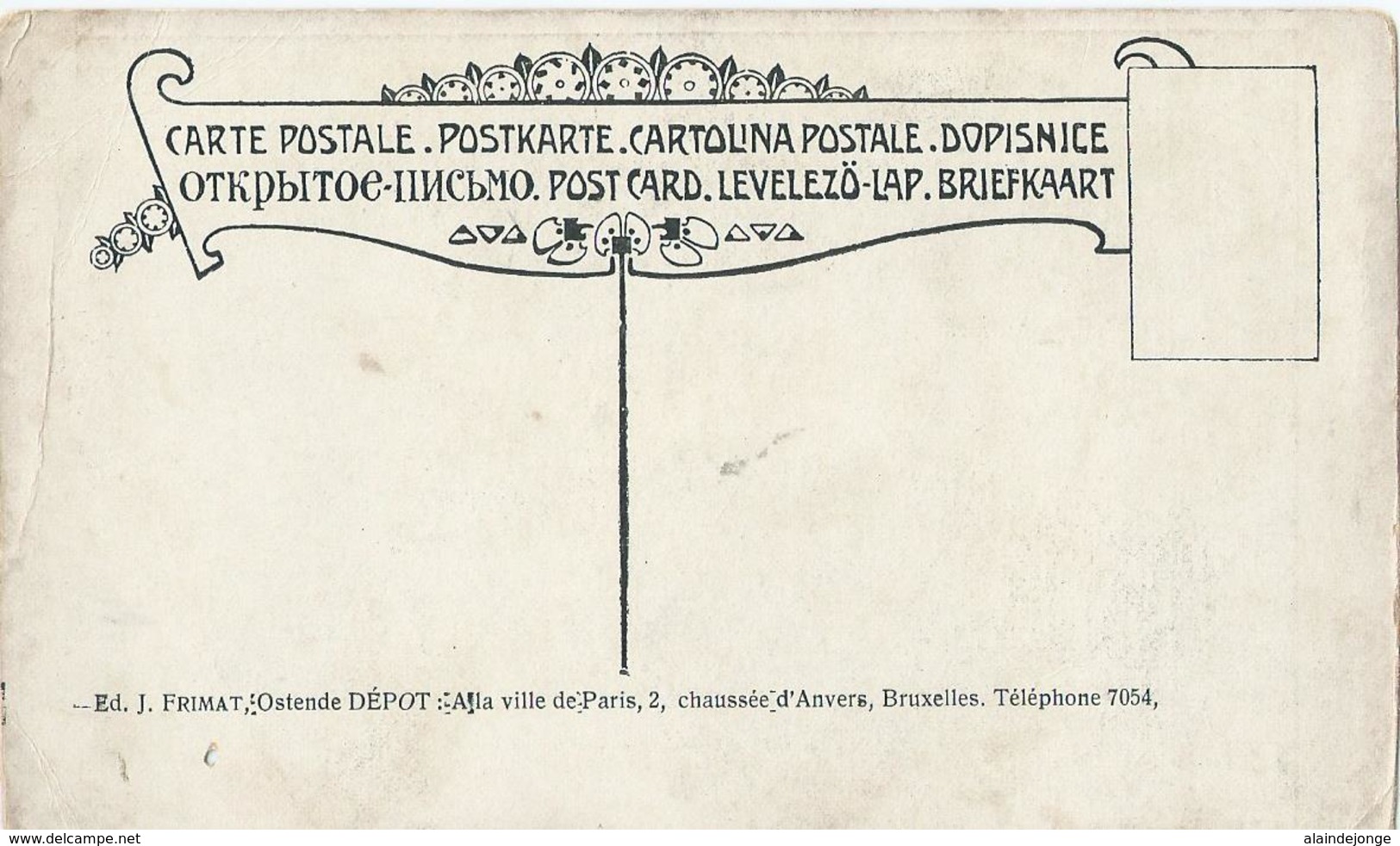 La Baronne Caughan - S.M. Leopold II - Ed. J. Frimat Ostende - Familles Royales