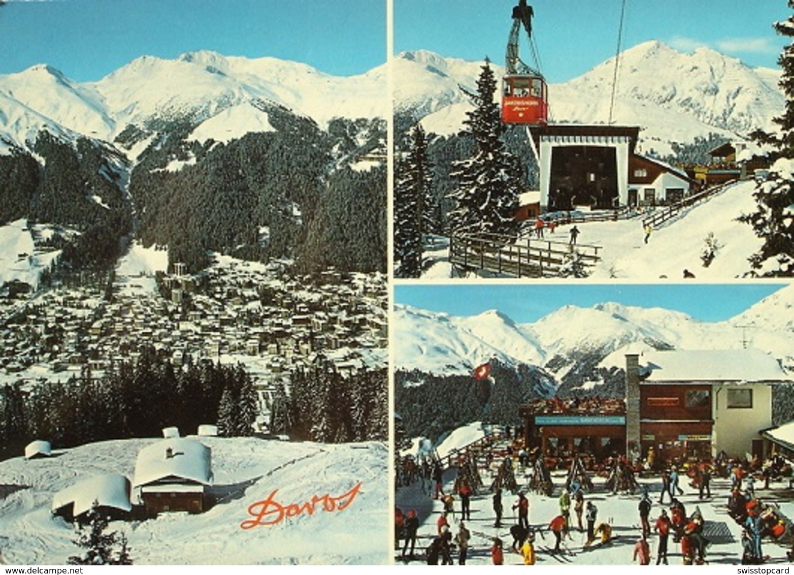 DAVOS Bergrestaurant Ischalp Luftseilbahn Jakobshorn Ski Stempel Restaurant - Davos