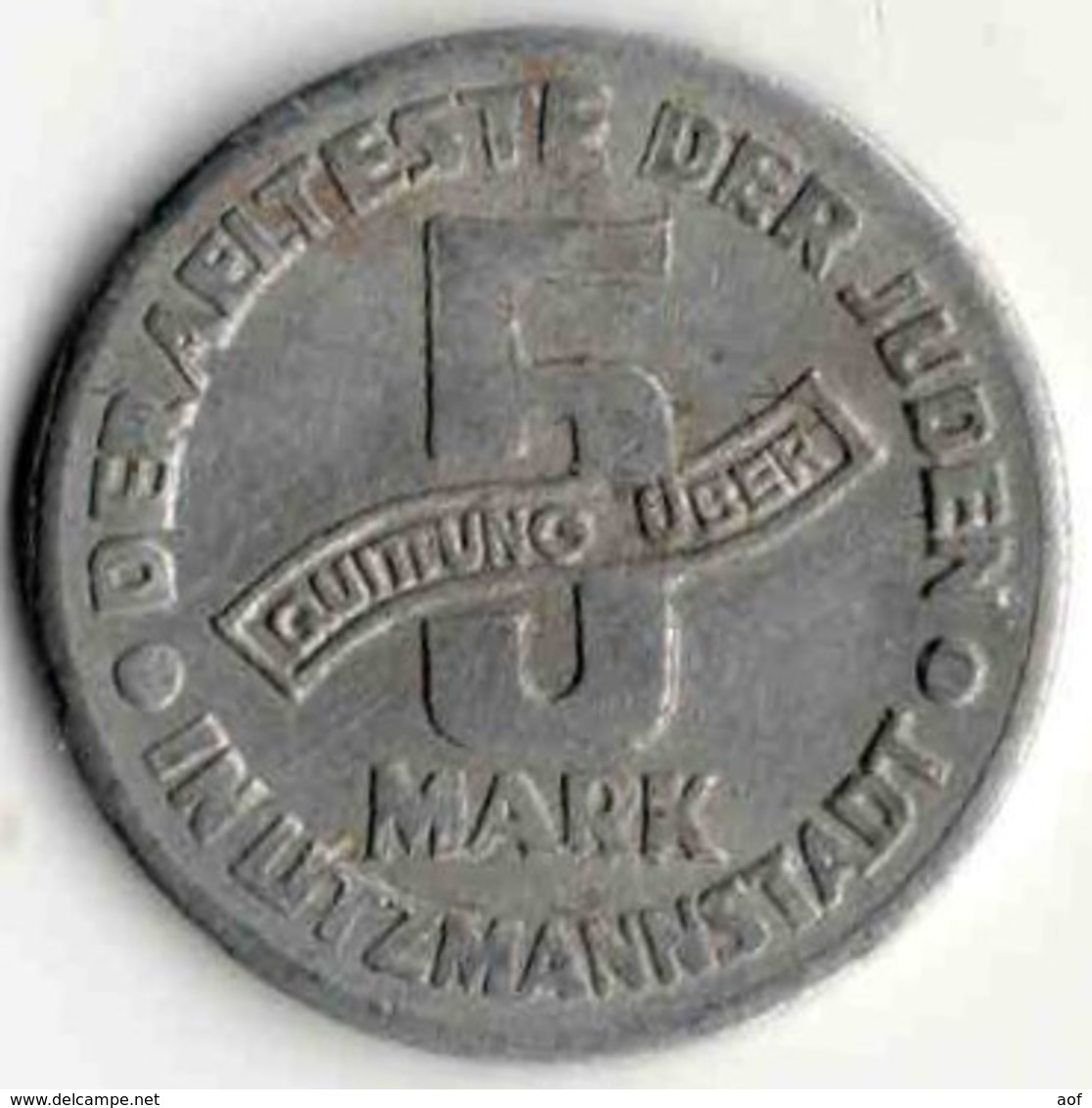 5 Mark Ghetto Juif De LODZ 1943 - Originale - Pologne