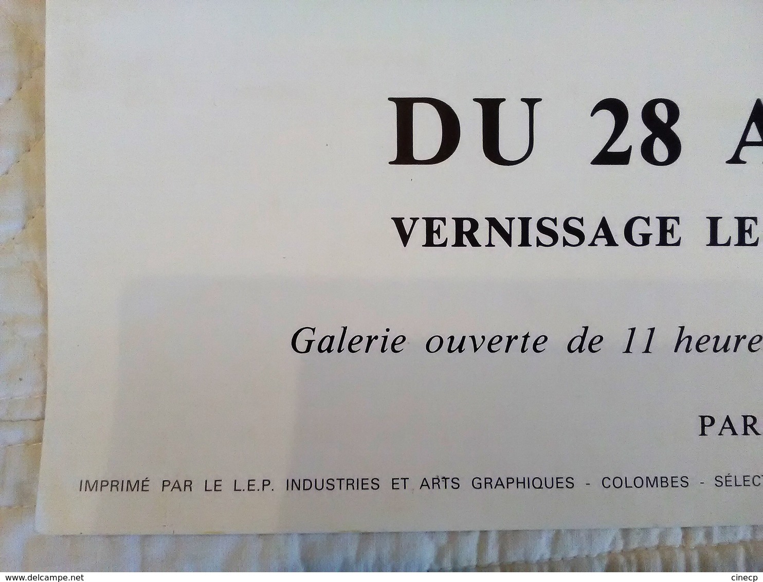 AFFICHE ANCIENNE ORIGINALE EXPOSITION G. HERVIGO Galerie Des Orfèvres Paris 1er 1981 - Fare Huahine Polynésie - Affiches