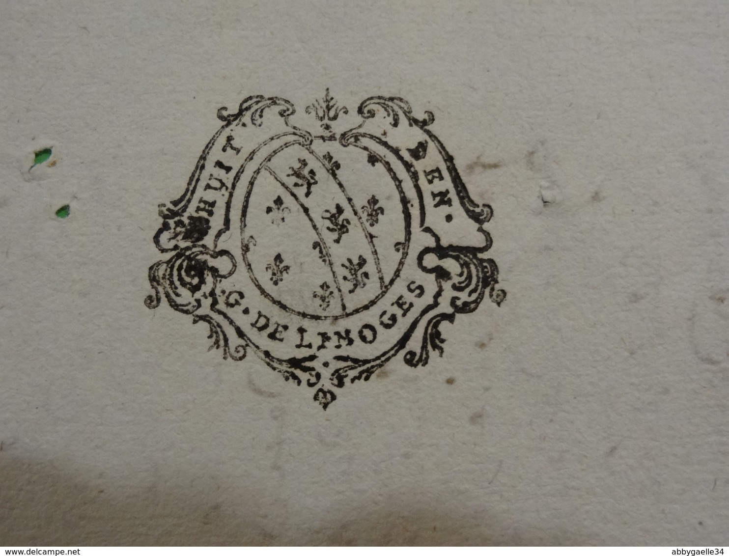 31 Août 1746 Généralité De Limoges (Haute-Vienne) N°227 Feuille De Huit Deniers Belle Frappe Lion Lys - Cachets Généralité