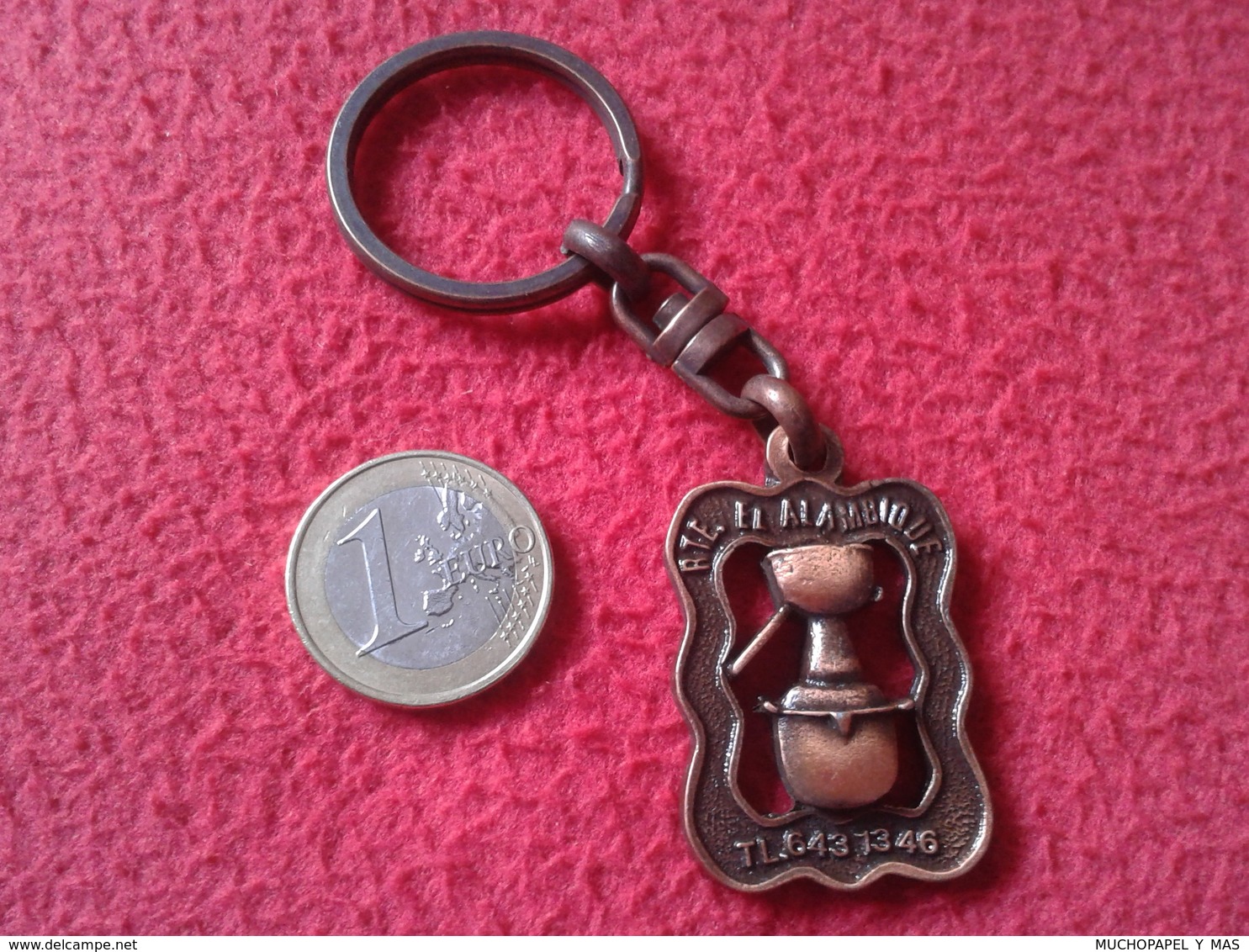 LLAVERO KEYRING KEYCHAIN PORTE-CLÉS SPAIN ? RESTAURANTE EL ALAMBIQUE STILL DISTIL ALEMBIC ALAMBIC DISTILLERIE DESTILLE - Otros & Sin Clasificación