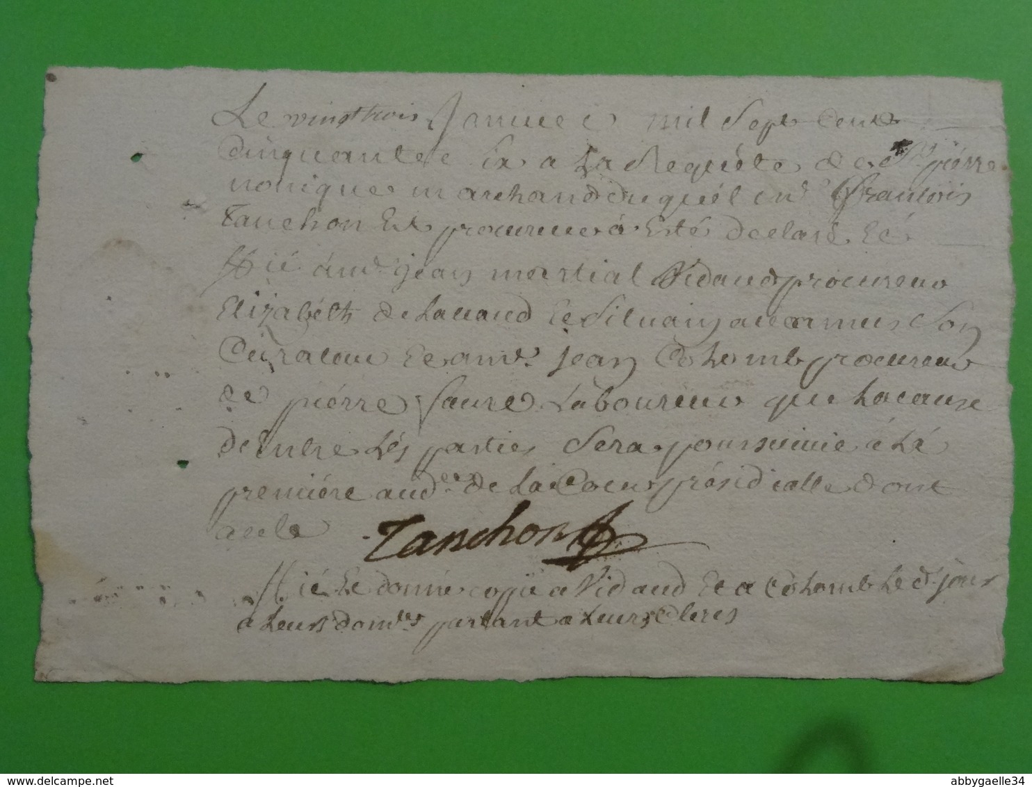 23 Janvier 1756 Généralité De Limoges (Haute-Vienne) N°237 Feuille De UN SOL Belle Frappe Lys - Cachets Généralité