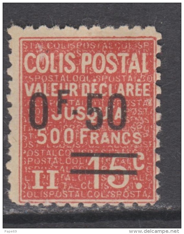 France Colis Postaux N° 55 X Valeur Déclarée : 0 F. 50 Sur 15 C. Rouge  Trace De Charnière Sinon TB - Neufs