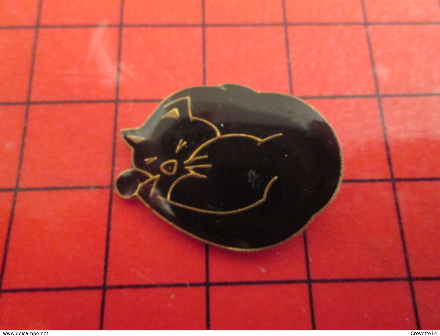 115b Pins Pin's / Rare & De Belle Qualité  THEME : ANIMAUX / CHAT NOIR EN PLEIN BOULOT - Animaux