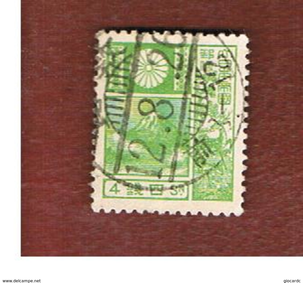 GIAPPONE  (JAPAN) - SG 293 -   1922 MT. FUJI AND DEER   4  GREEN             - USED° - Usati