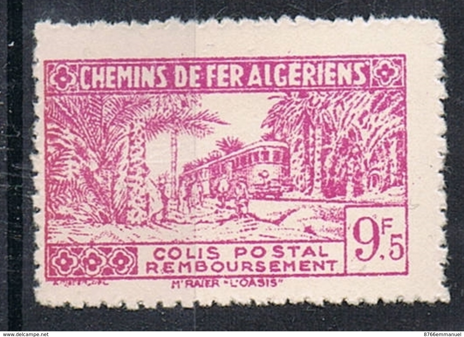 ALGERIE COLIS POSTAL N°154 N**  Variété Surcharge Absente - Colis Postaux