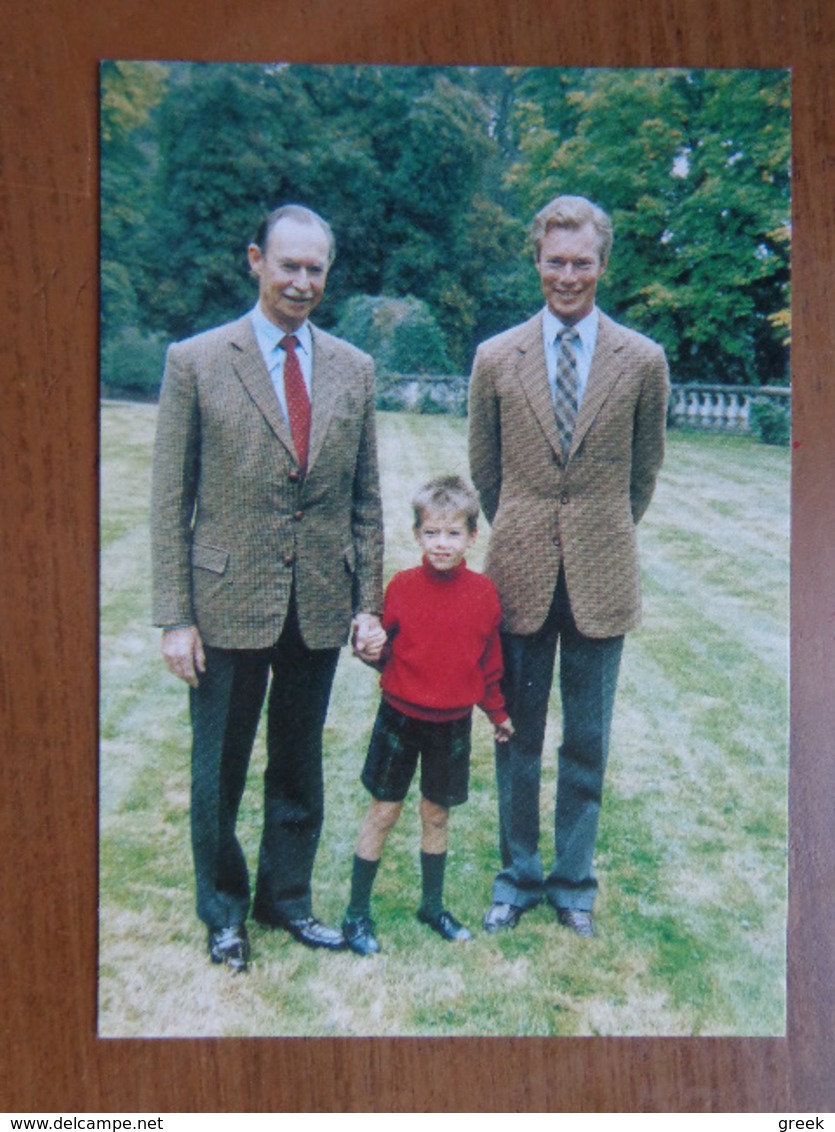 Grand Duc Jean, Grand Duc Héritier Henri Et Prince Guillaume De Luxembourg -> Ne Pas écrit - Grossherzogliche Familie