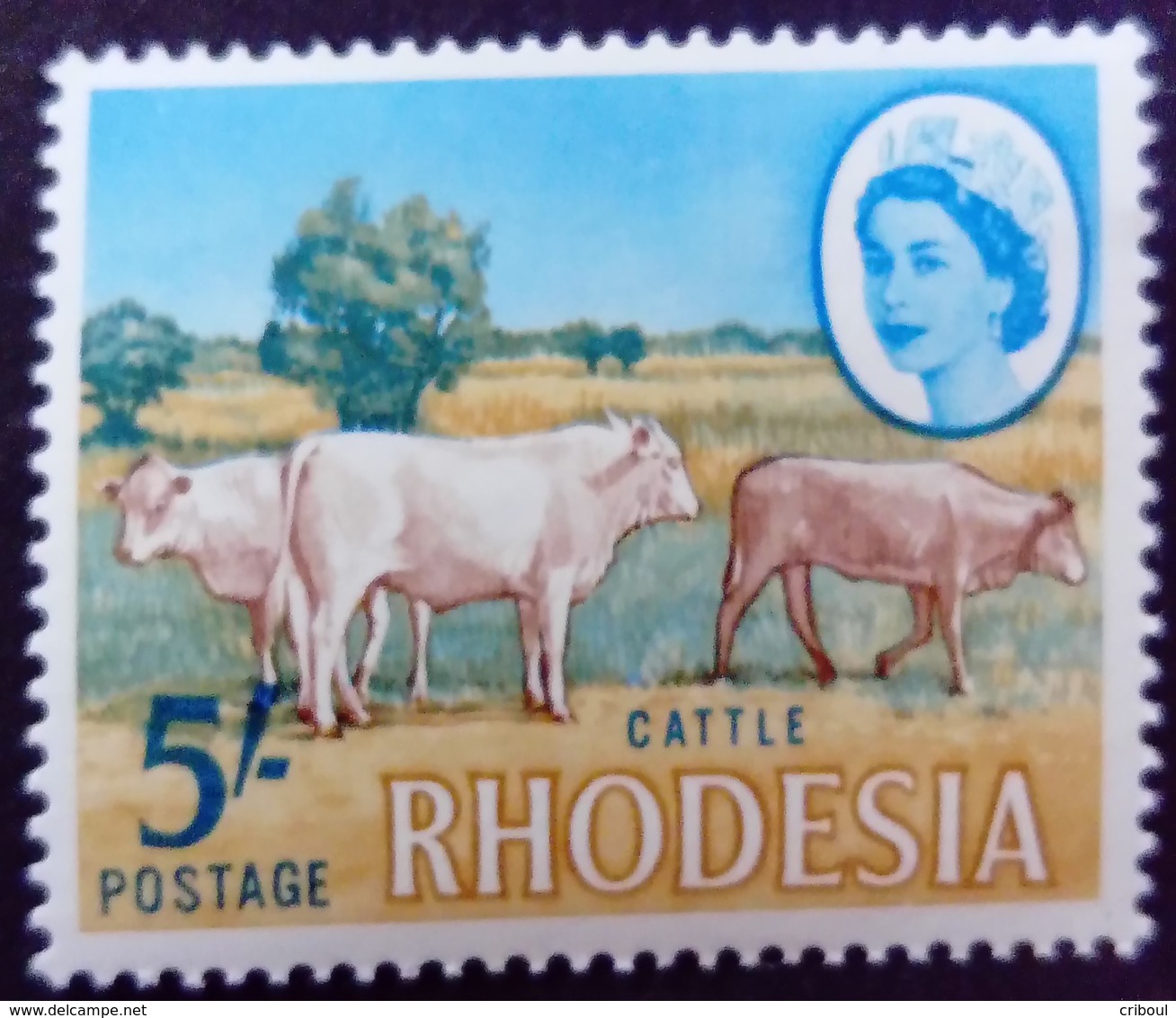 Rhodésie Rhodesia 1966 Animal Boeuf Buffalo Yvert 141 ** MNH - Rhodésie (1964-1980)