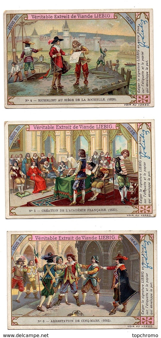 CHROMO Liebig S 841 S841 Richelieu Histoire De France Le Lot De 6 Chromos - Liebig