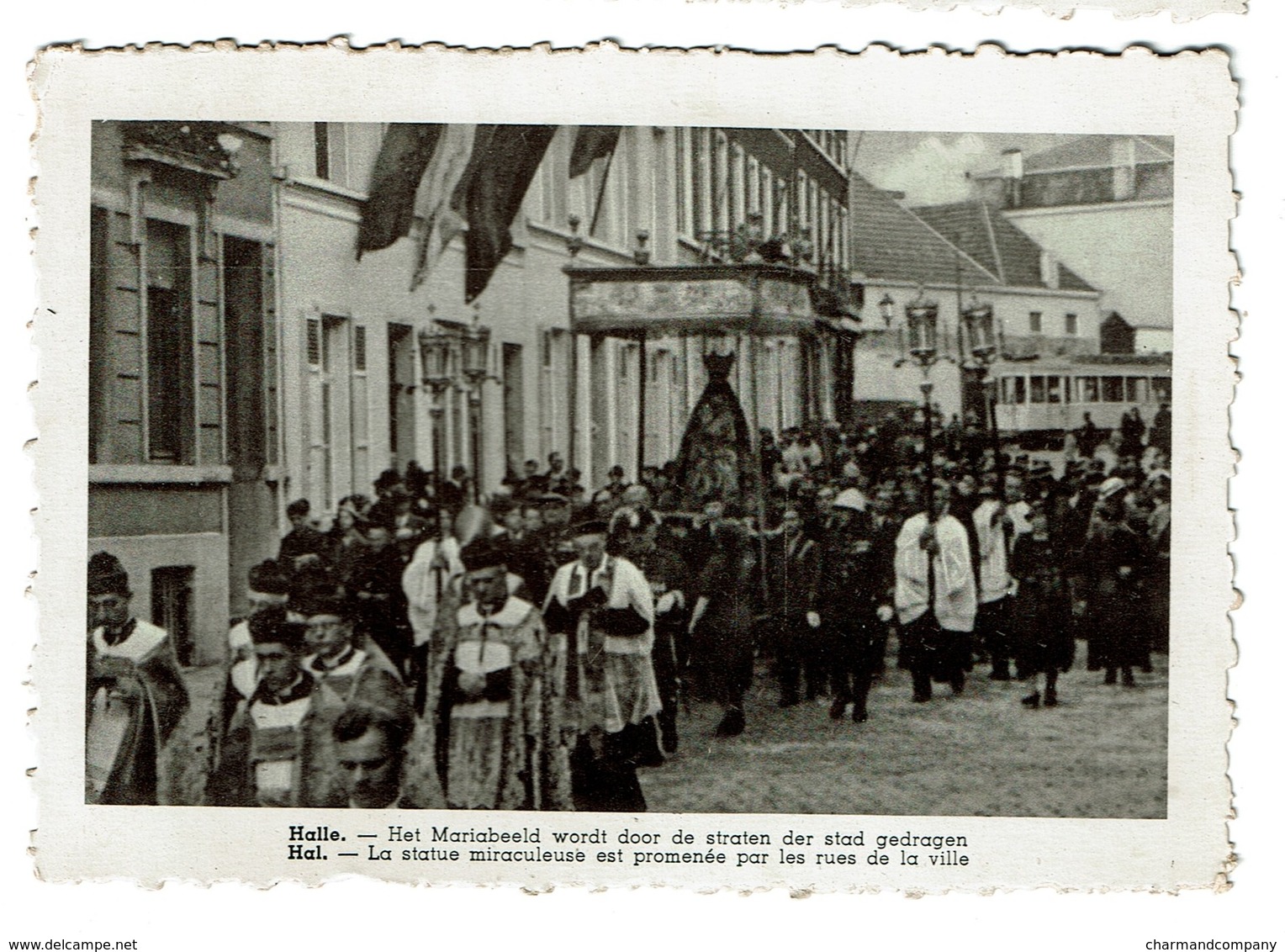 Halle - Het Mariabeeld Wordt Door De Straten Der Stad Gedragen - Edit. Libri Hallis - 2 Scans - Halle