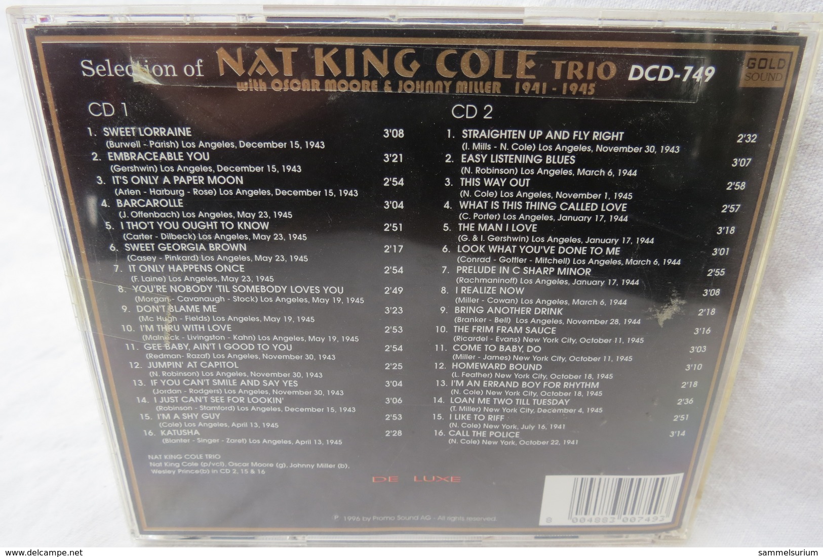 2 CDs "Nat King Cole Trio" Selection - Jazz