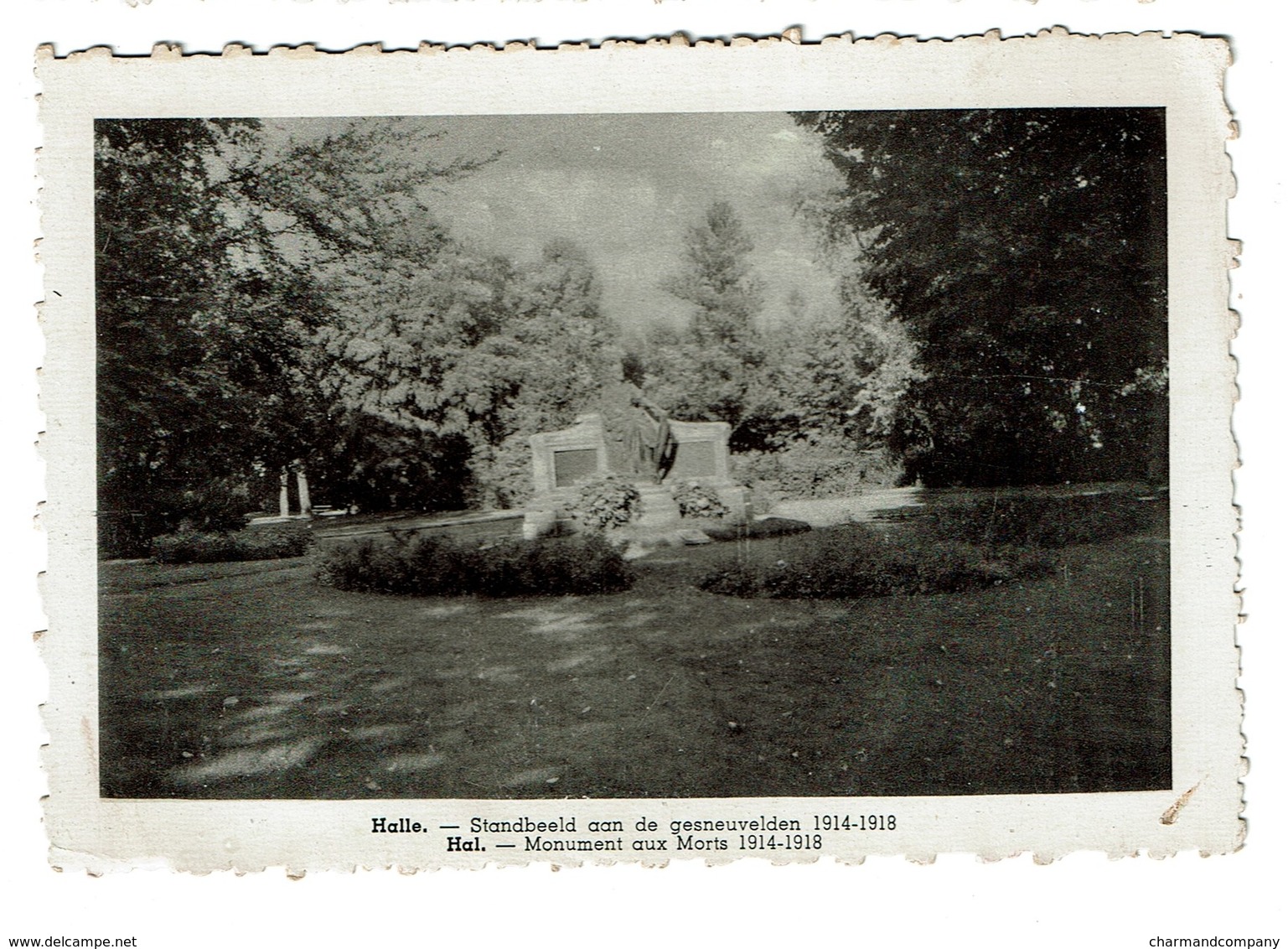 Halle - Standbeeld Aan De Gesneuvelden 1914-1918 / Hal Monument Aux Morts 1914-1918 - Edit. Libri Hallis - 2 Scans - Halle