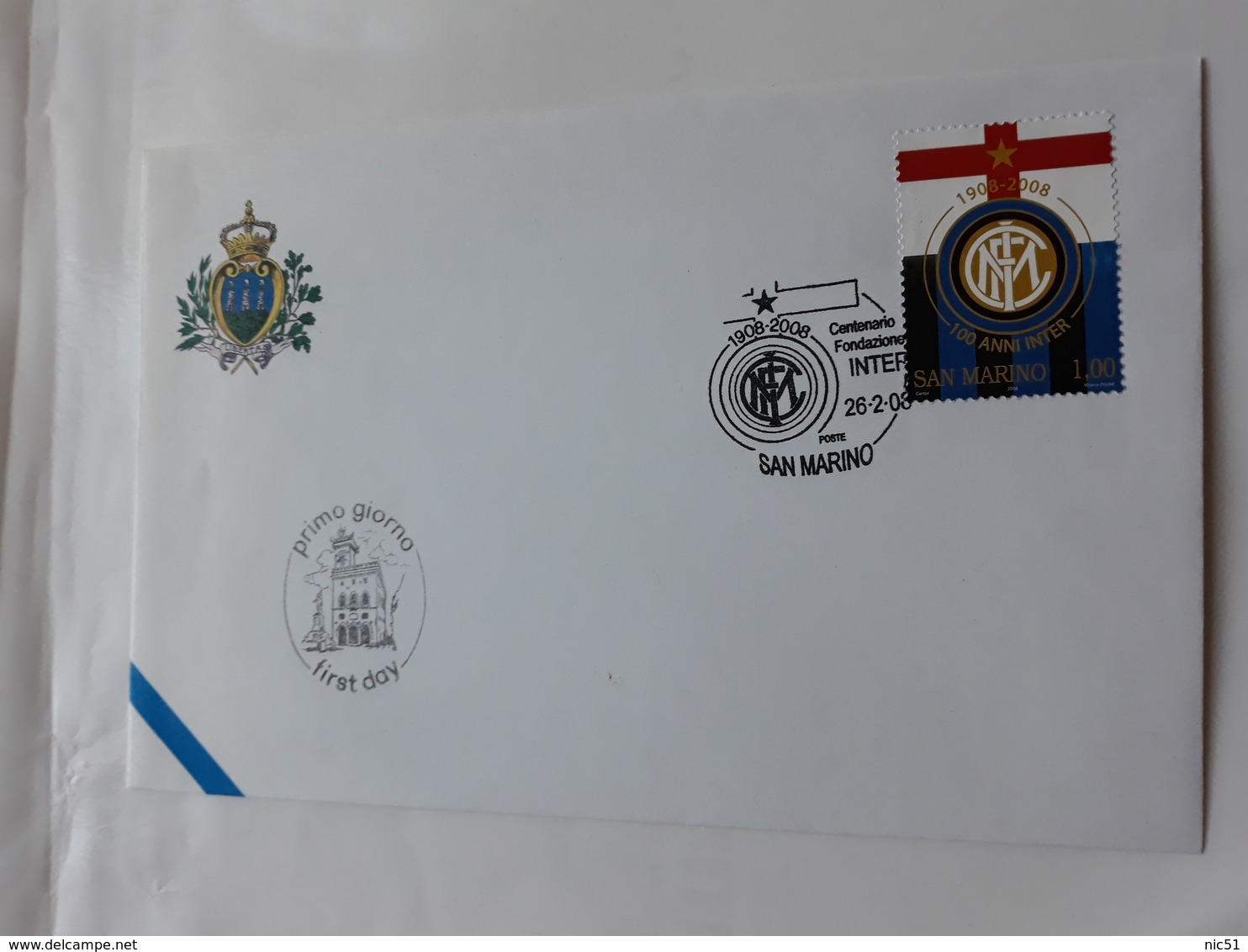 SAN MARINO 2008 FDC CENT.FONDAZ.CALCIO INTER - FDC