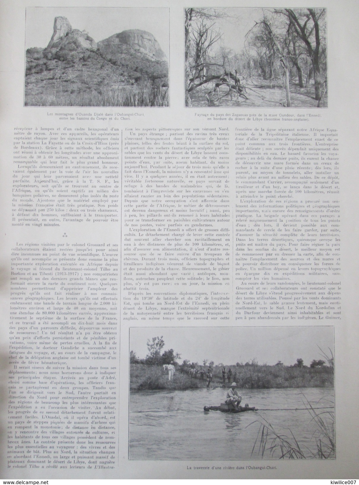 AFRIQUE LA MISSION   GROSSARD Alexandrie-boma   Congo  Tountouma OUADAI  POSTE T.S.F  DARFOUR Oubangui Chari Tizi Ennedi - Non Classés