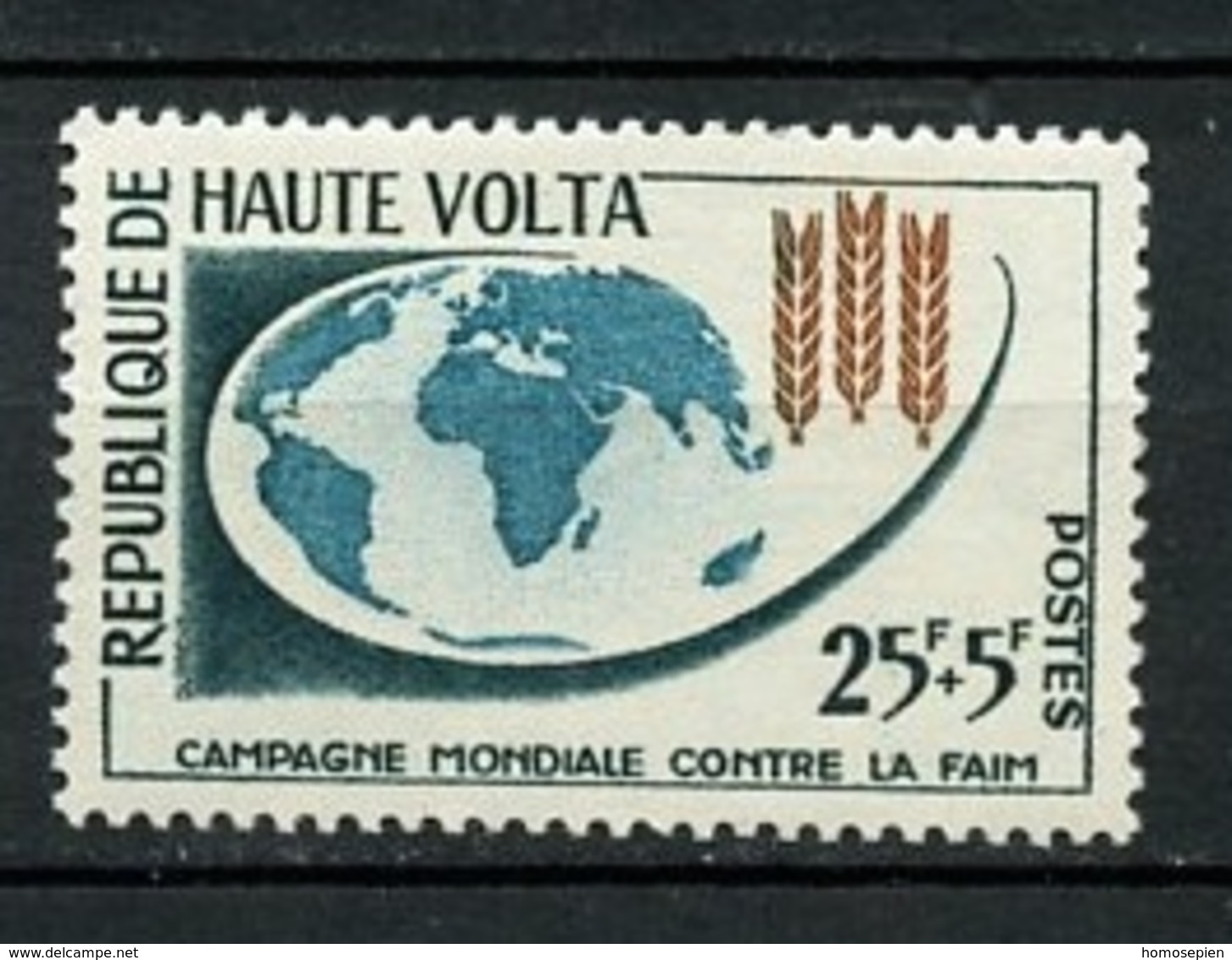 Haute Volta - Obervolta - Upper Volta 1963 Y&T N°108 - Michel N°115 *** - 25f+5f Campagne Contre La Faim - Haute-Volta (1958-1984)