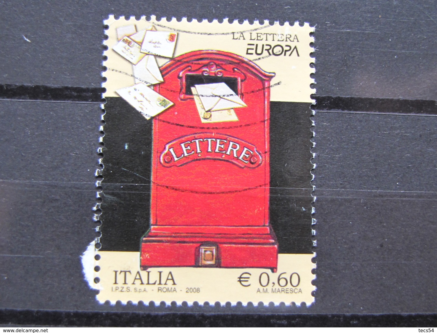 *ITALIA* USATI 2008 - EUROPA LA LETTERA - SASSONE 3031 - LUSSO/FIOR DI STAMPA - 2001-10: Usados