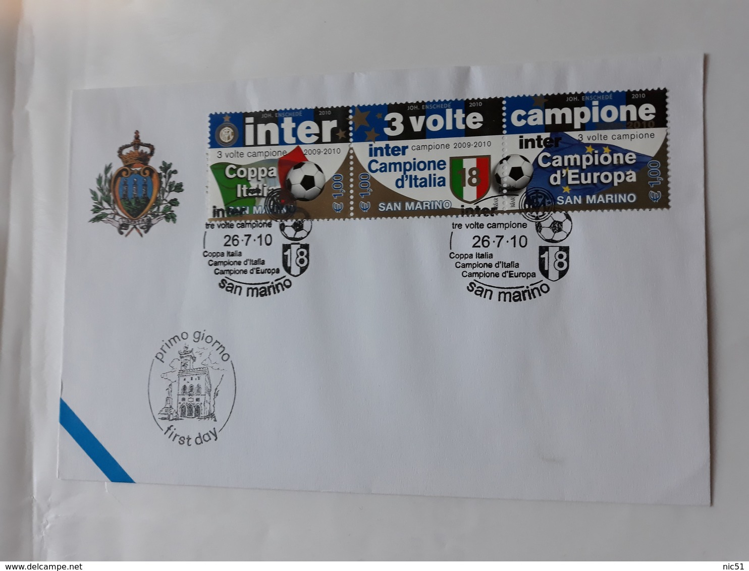 SAN MARINO 2010 FDC INTER TRE VOLTE CAMPIONE - FDC