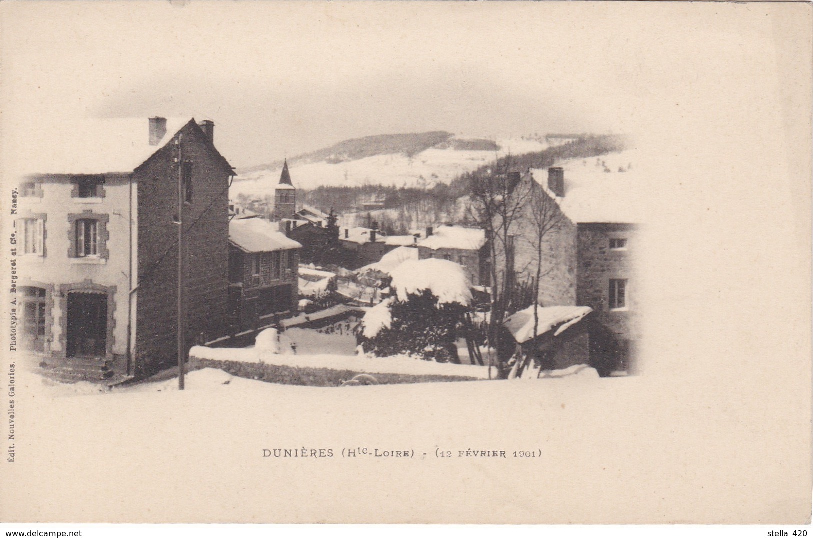 Dunieres   12 Fevrier  1901 Et Pont Avec Train  2 Cartes - Other & Unclassified