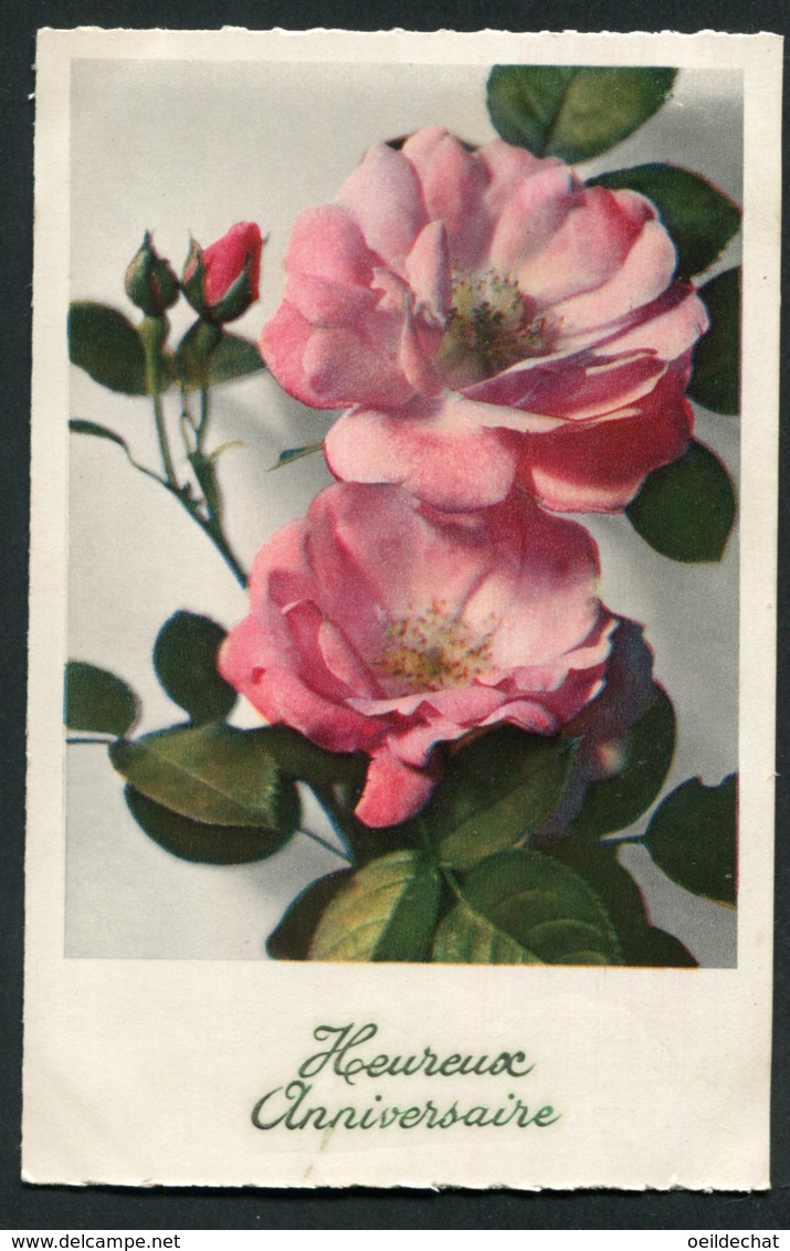 11331  Carte Postale Anniversaire : Roses - Anniversaire