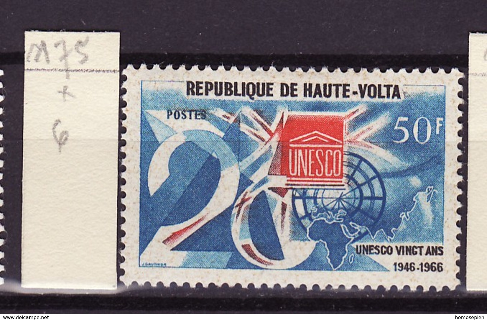 Haute Volta - Obervolta - Upper Volta - Burkina Faso1966 Y&T N°175 - Michel N°208 * - 50f UNESCO - Haute-Volta (1958-1984)