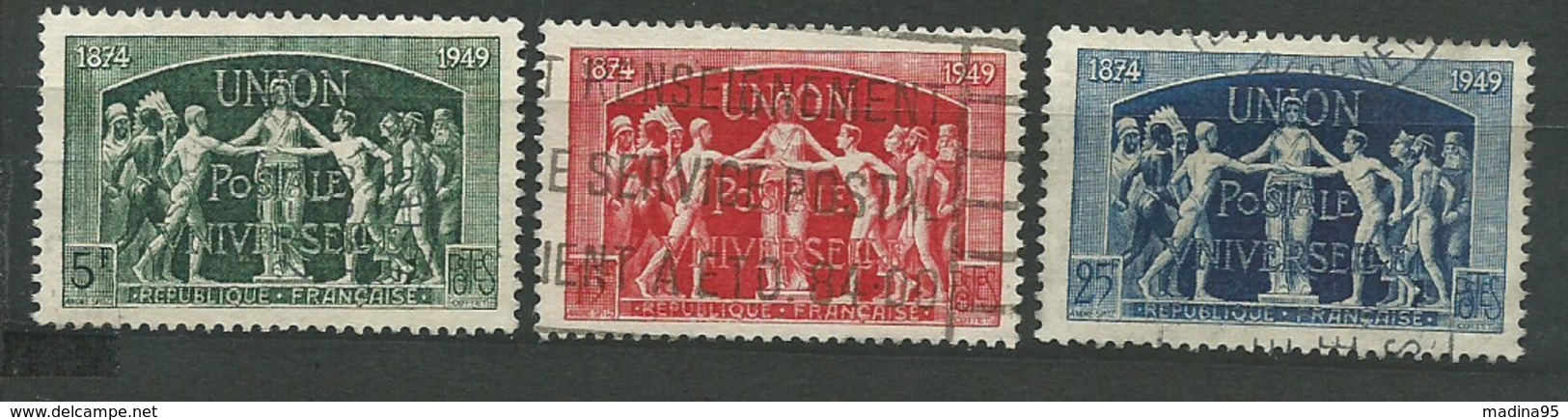 FRANCE: Obl., N°YT 850 à 852, Série, TB - Oblitérés
