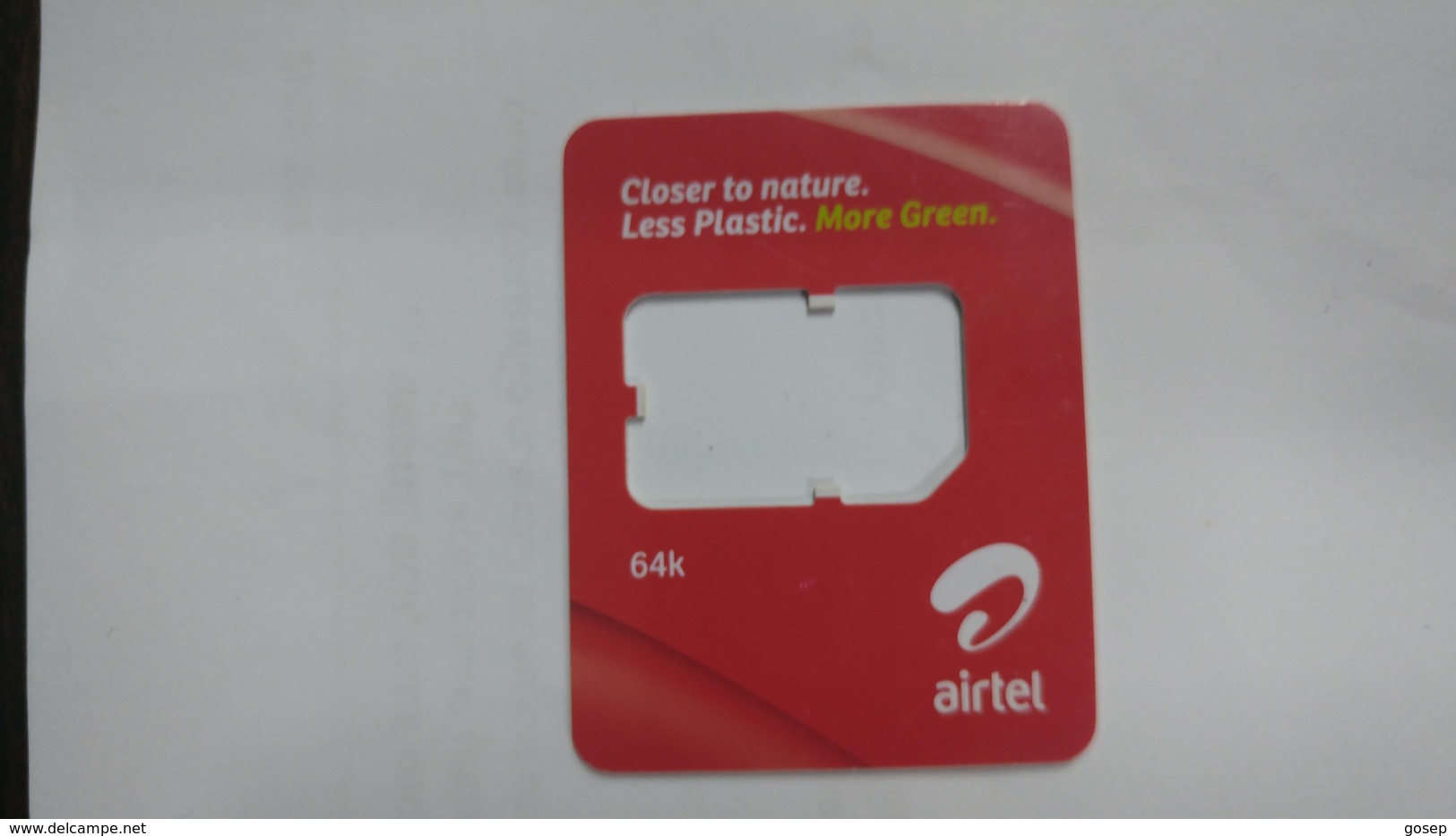 India-air Tel G.s.m Card-(51a)-()-(new Delhi)-()-(look Out Side)-used Card+1 Card Prepiad Free - Indien