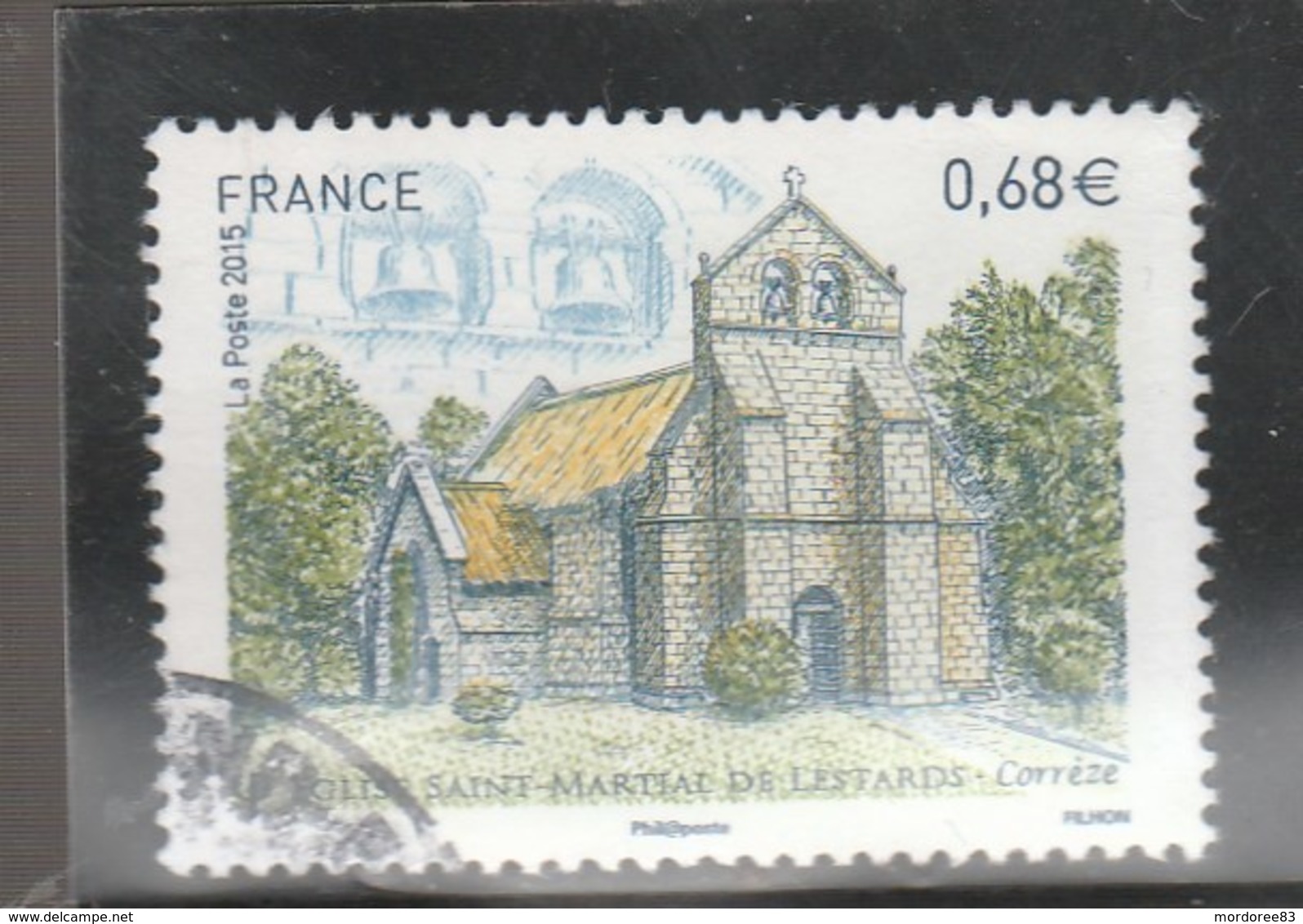 FRANCE 2015 EGLISE SAINT MARTIAL DE LESTARDS OBLITERE YT 4967 - - Oblitérés