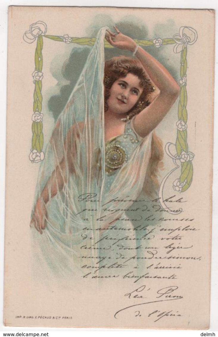 CPA Publicitaire Crème Simon Art Nouveau  Texte Et Litho Léa Piron Artiste Opéra - Advertising