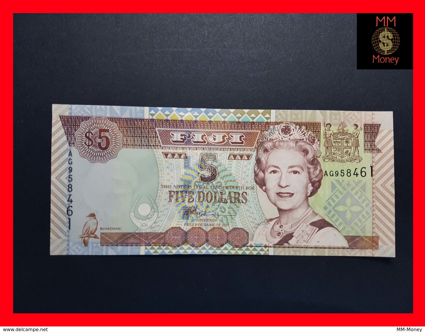 FIJI 5 Dollars 2002  P. 105 B   UNC - Fidji
