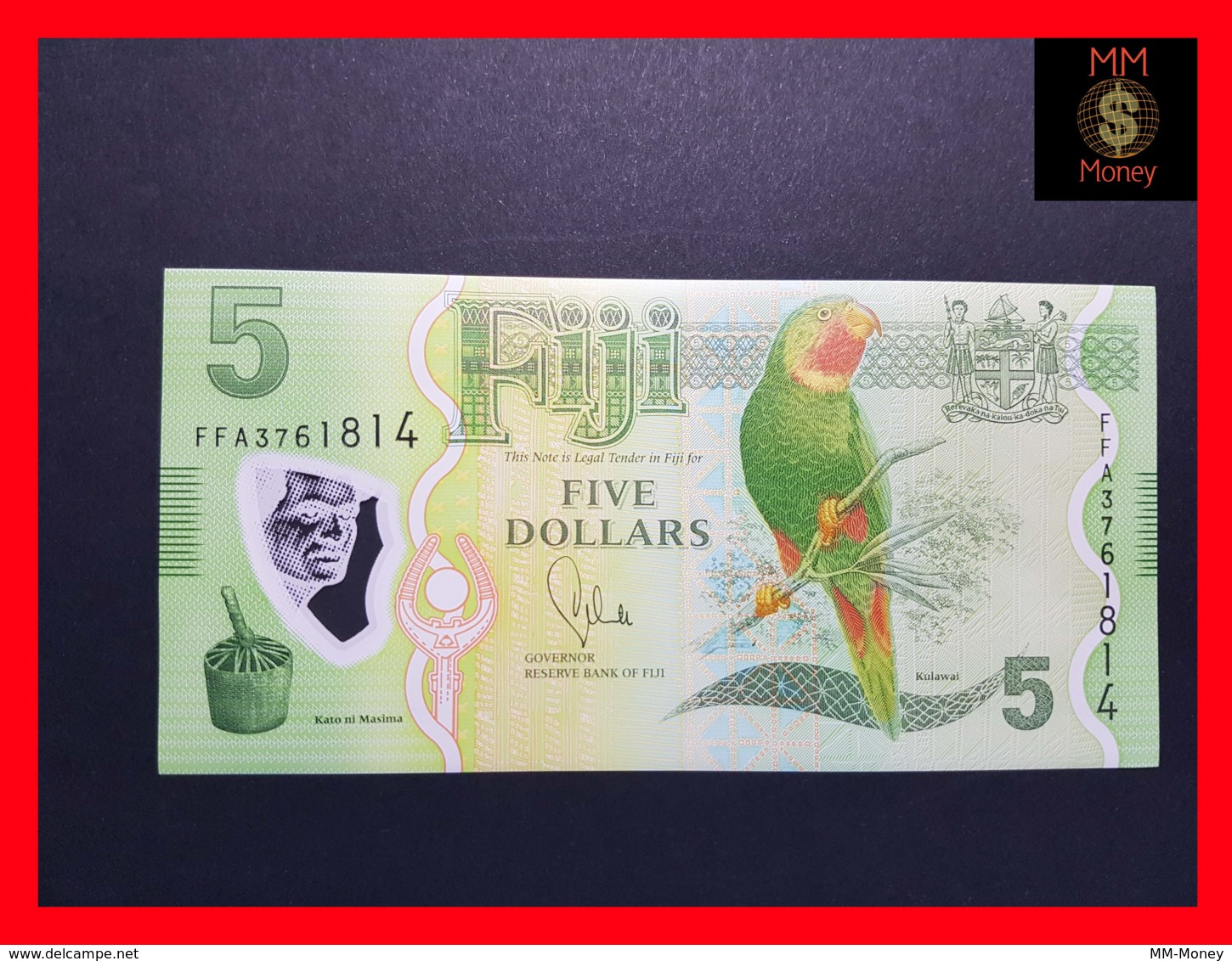 FIJI 5 $  2012  P. 115  POLYMER  UNC - Fidji