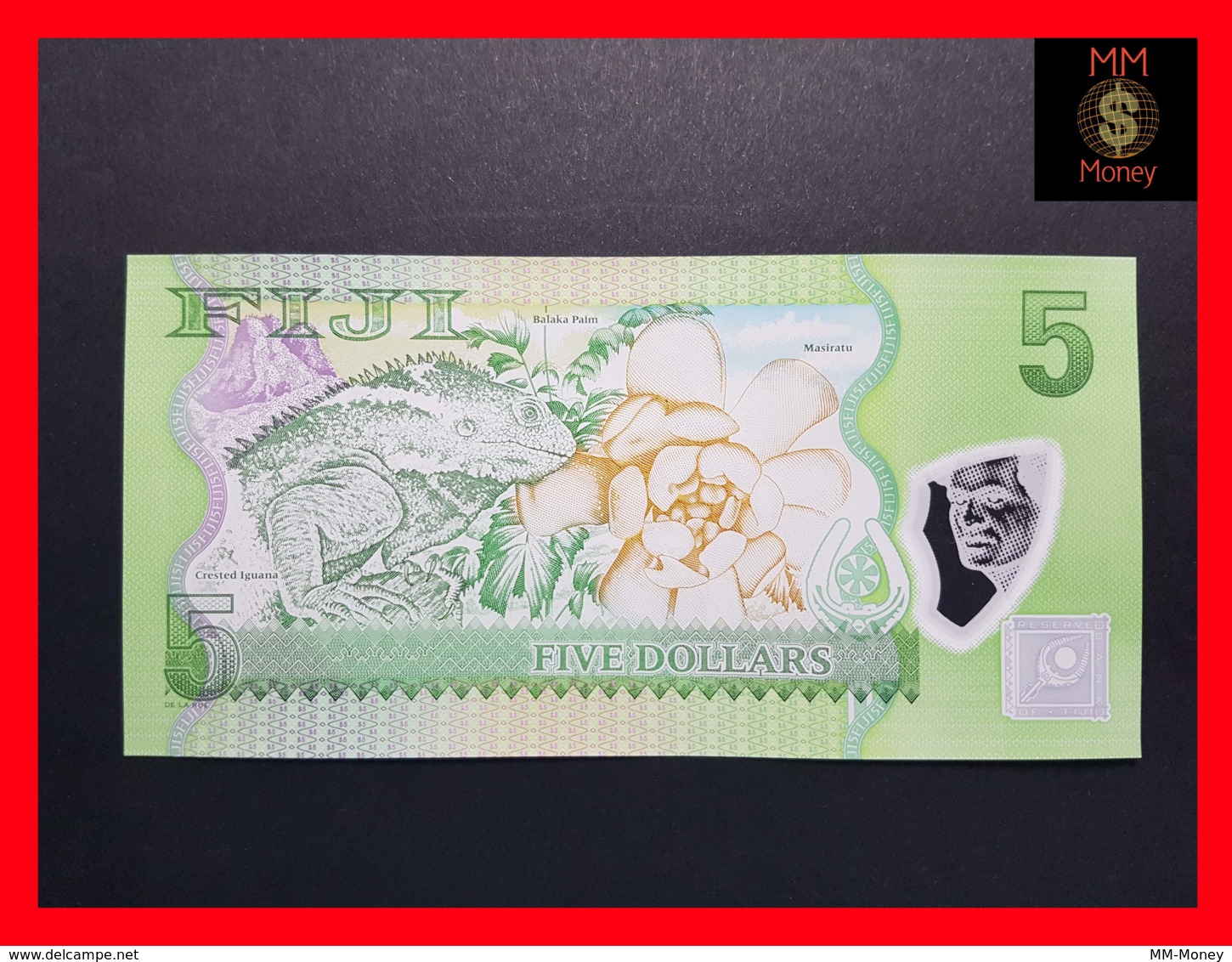 FIJI 5 $  2012  P. 115  POLYMER  UNC - Fidji