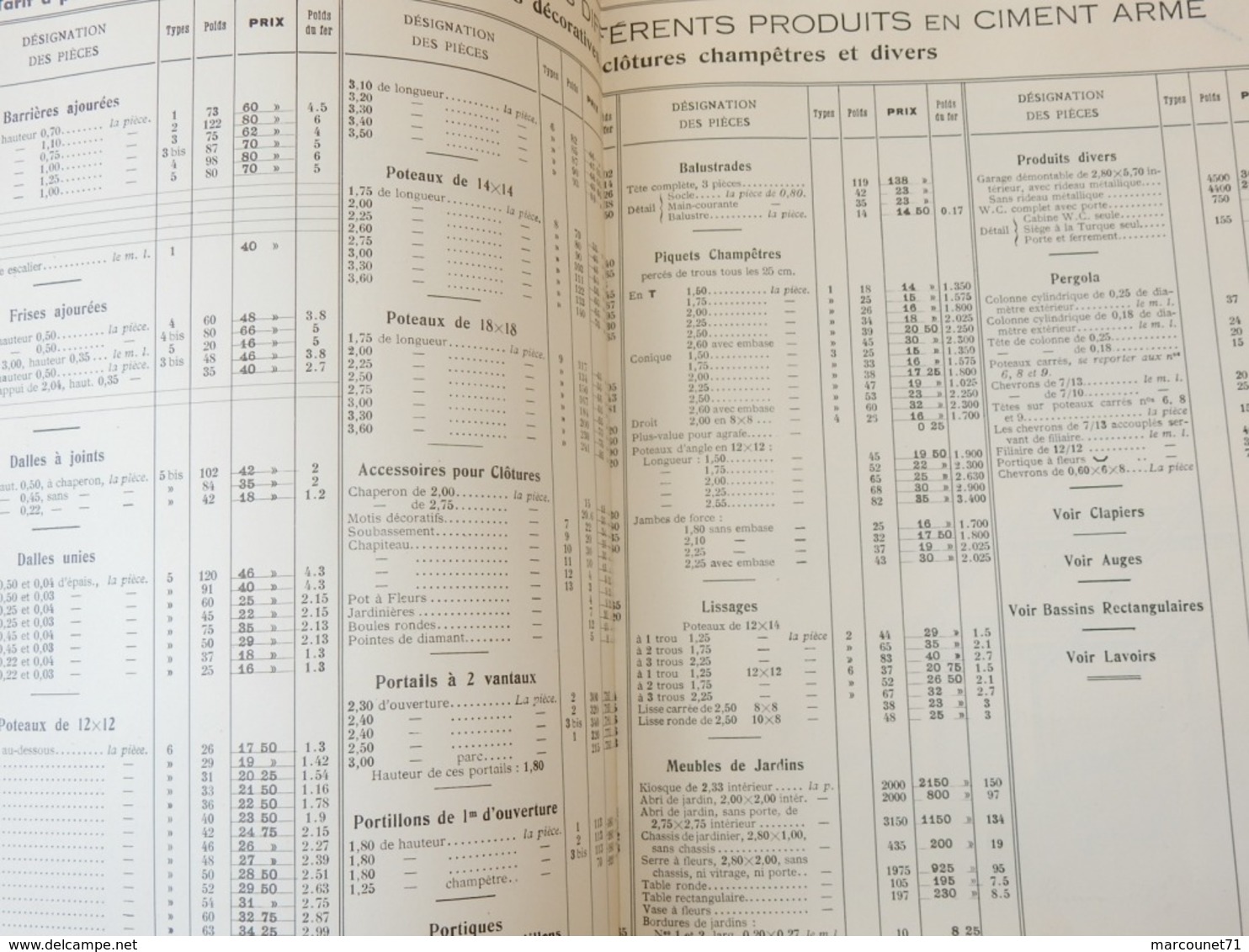 Rare document commercial 1938 Établissements Coursage Montluçon Allier clotures et murs