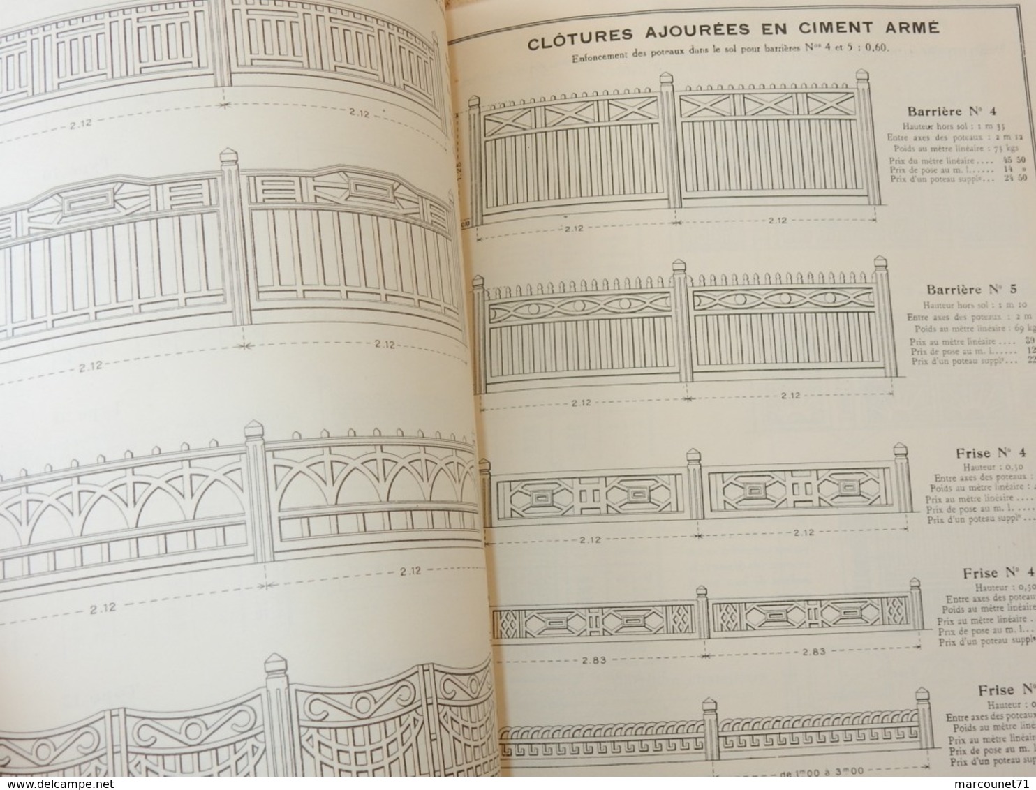 Rare document commercial 1938 Établissements Coursage Montluçon Allier clotures et murs