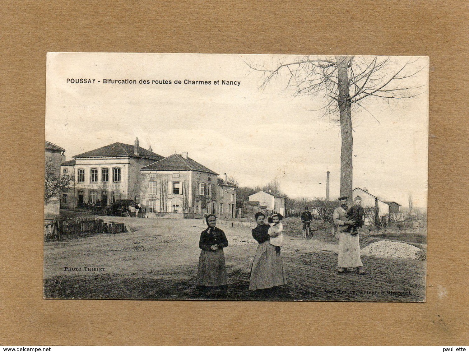 CPA - POUSSAY (88) - Aspect De La Bifurcation Des Routes De Charmes Et De Nancy En 1912 - Pouxeux Eloyes