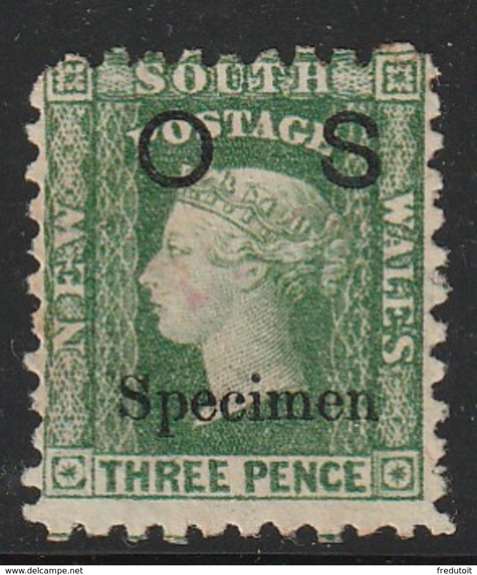 NEW SOUTH WALES - Timbres De Service N° 3  (1879)  SPECIMEN - Neufs