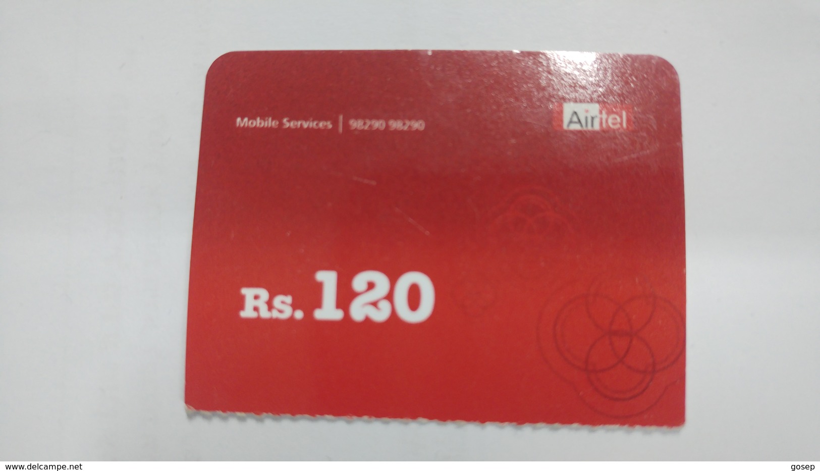 India-airtel Prepiad Card-(52b)-(rs.120)-(new Delhi)-()-(look Out Side)-used Card+1 Card Prepiad Free - Inde