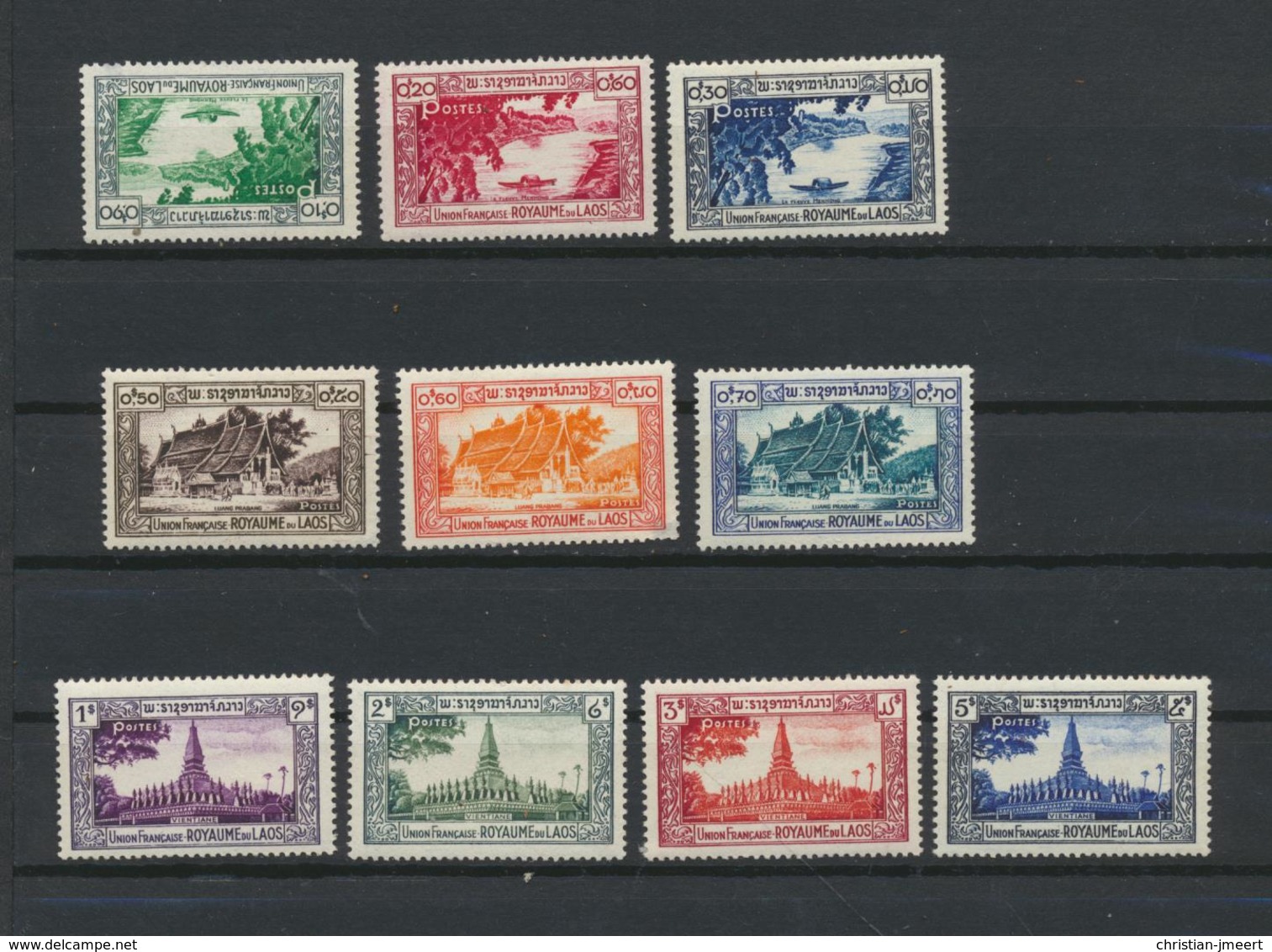 Laos 1953 Lot De 10 Timbres  MNH XX - Laos