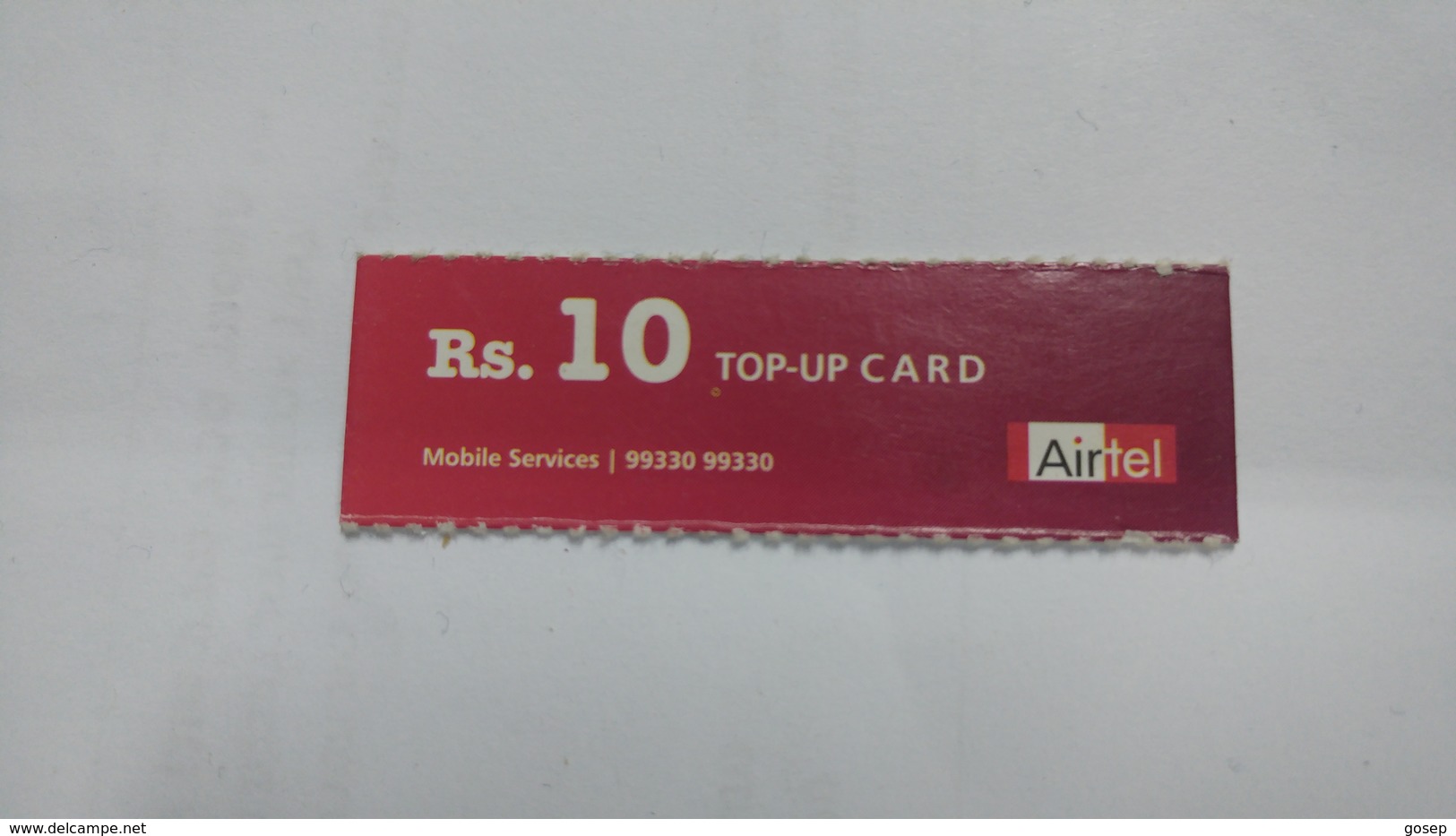 India-airtel Prepiad Card-top-up Card-(52c)-(rs.10)-(new Delhi)-()-(look Out Side)-used Card+1 Card Prepiad Free - India