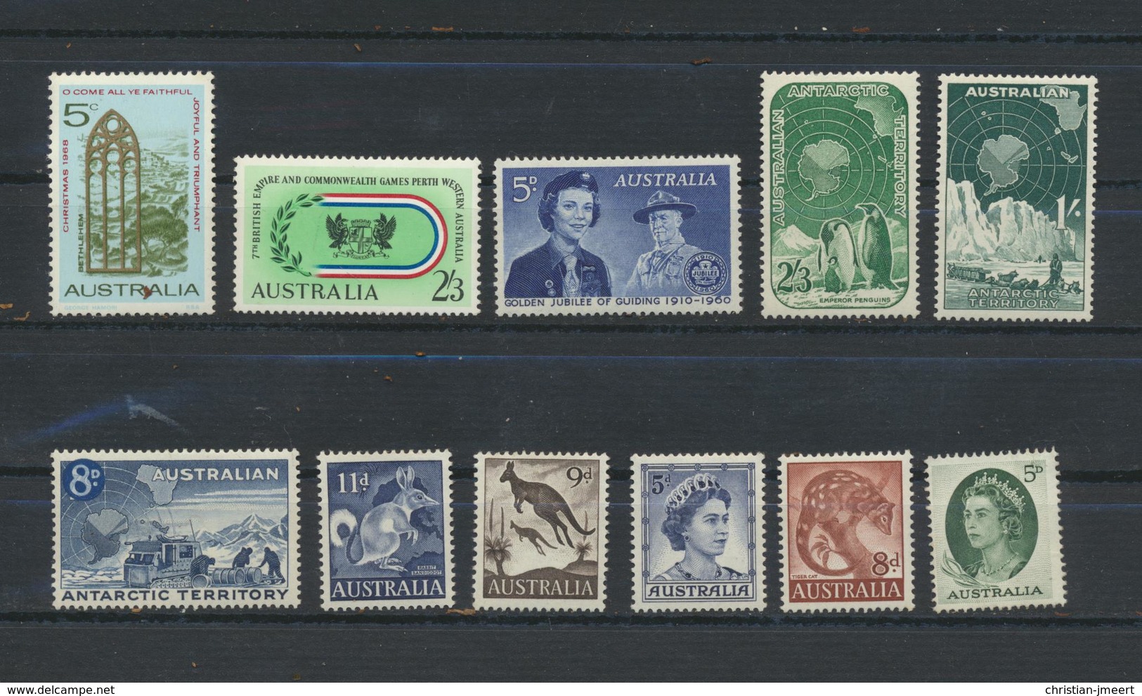 Australie  Lot De 11 Timbres  MH X - Collections