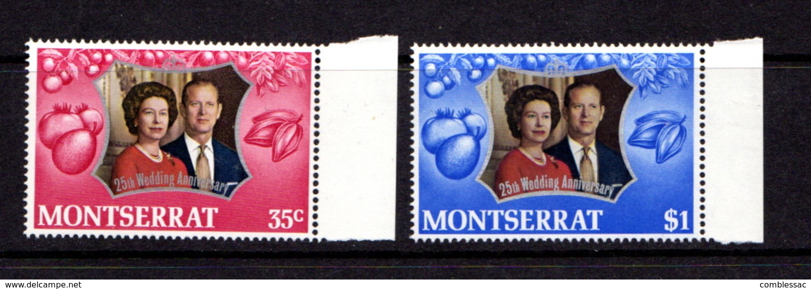 MONTSERRAT    1972    Royal  Silver  Wedding    Set  Of  2    MNH - Montserrat