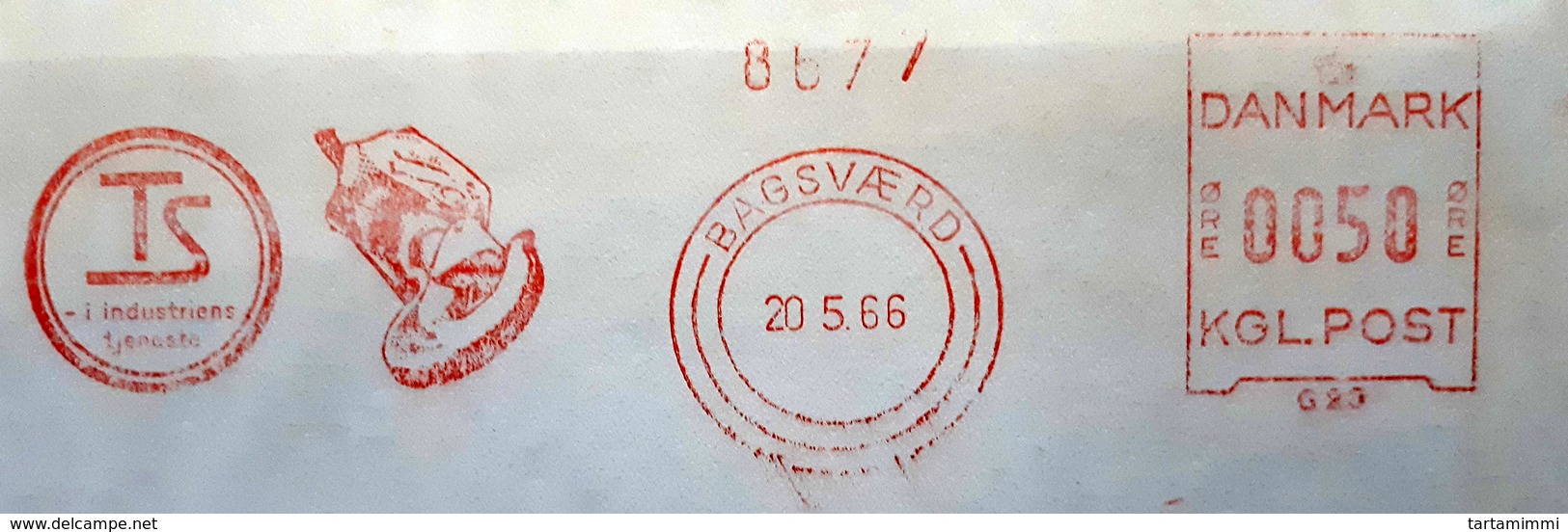 EMA AFS METER STAMP FREISTEMPEL - DANMARK BAGSæRD BAGSVAERD 1966 THOMAS SCHMIDT INDUSTRIES HOOK CRANE - Macchine Per Obliterare (EMA)