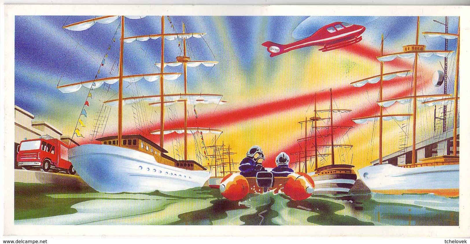 Thèmes. Voeux. Nouvel An. Carte De Voeux Double Sapeurs Pompiers Rouen 1999. Armada Du Siecle - Anno Nuovo